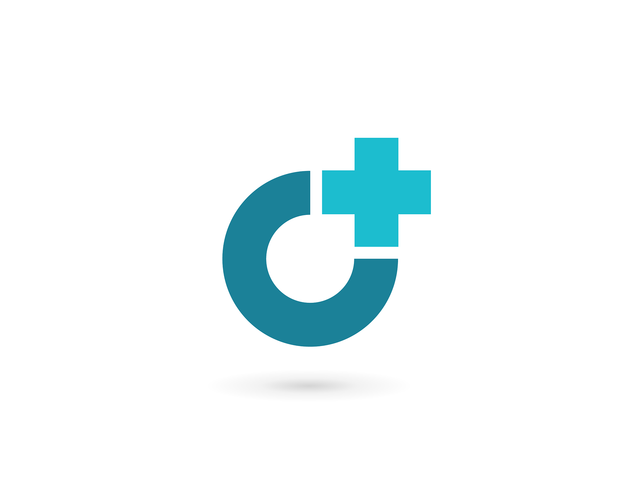 cross plus medical logo icon design template