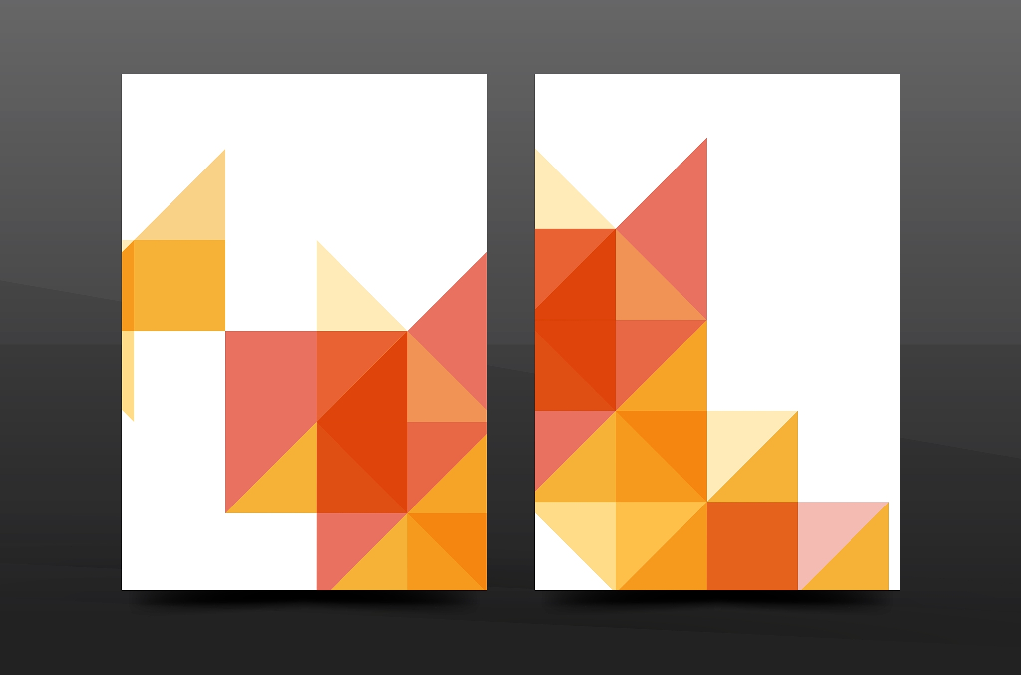 colorful geometry design annual report a4 cover