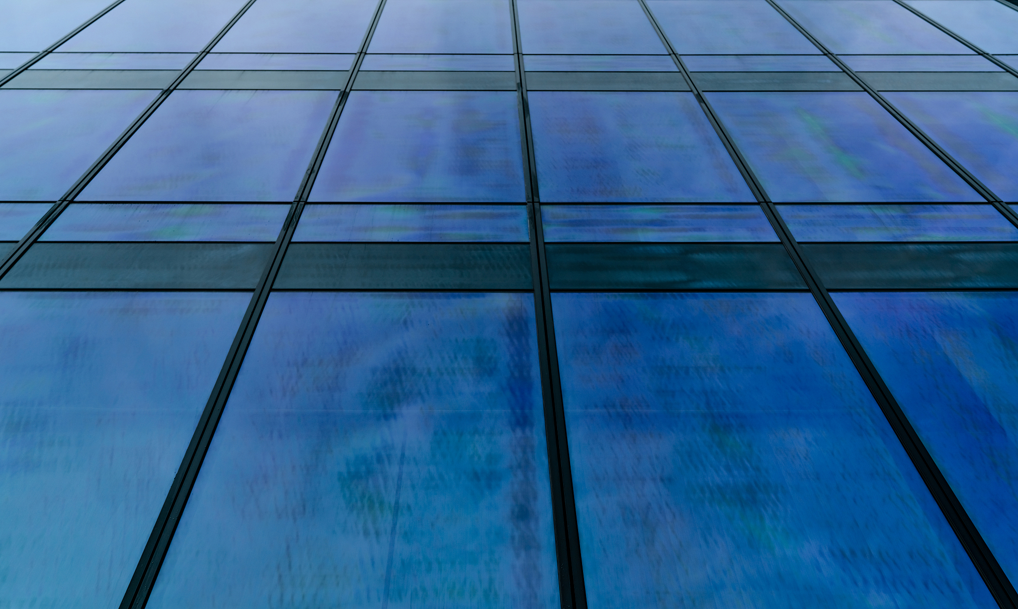 perspective view of modern futuristic glass building abstract ba