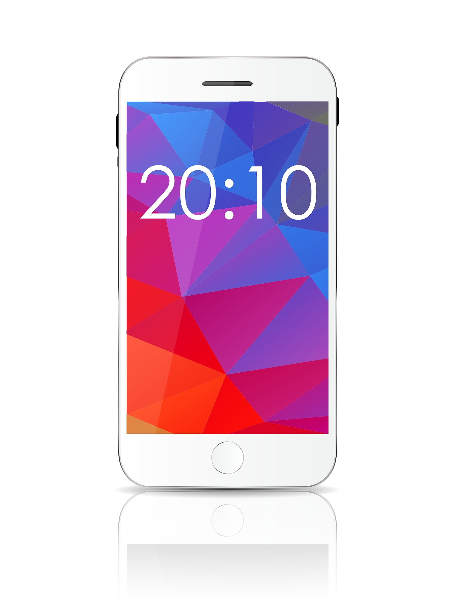 new realistic mobile phone with colorful screen