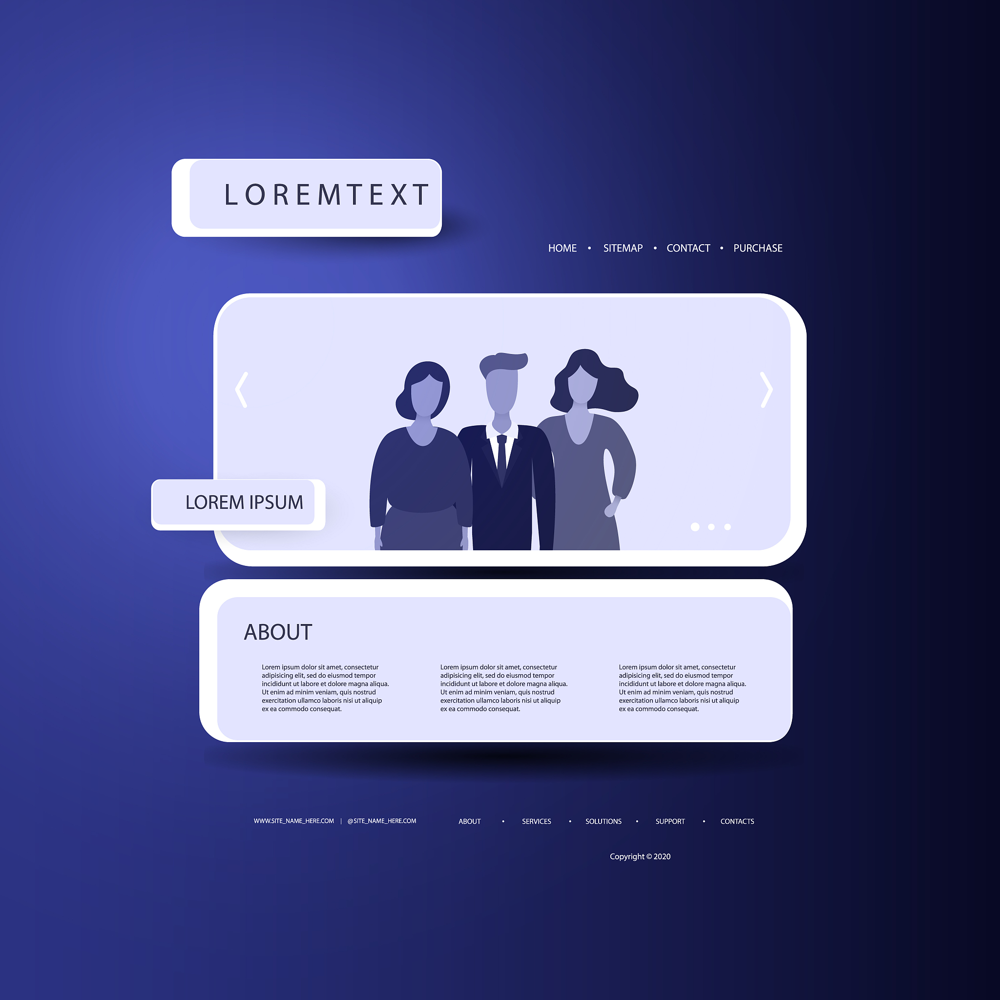 one page website template