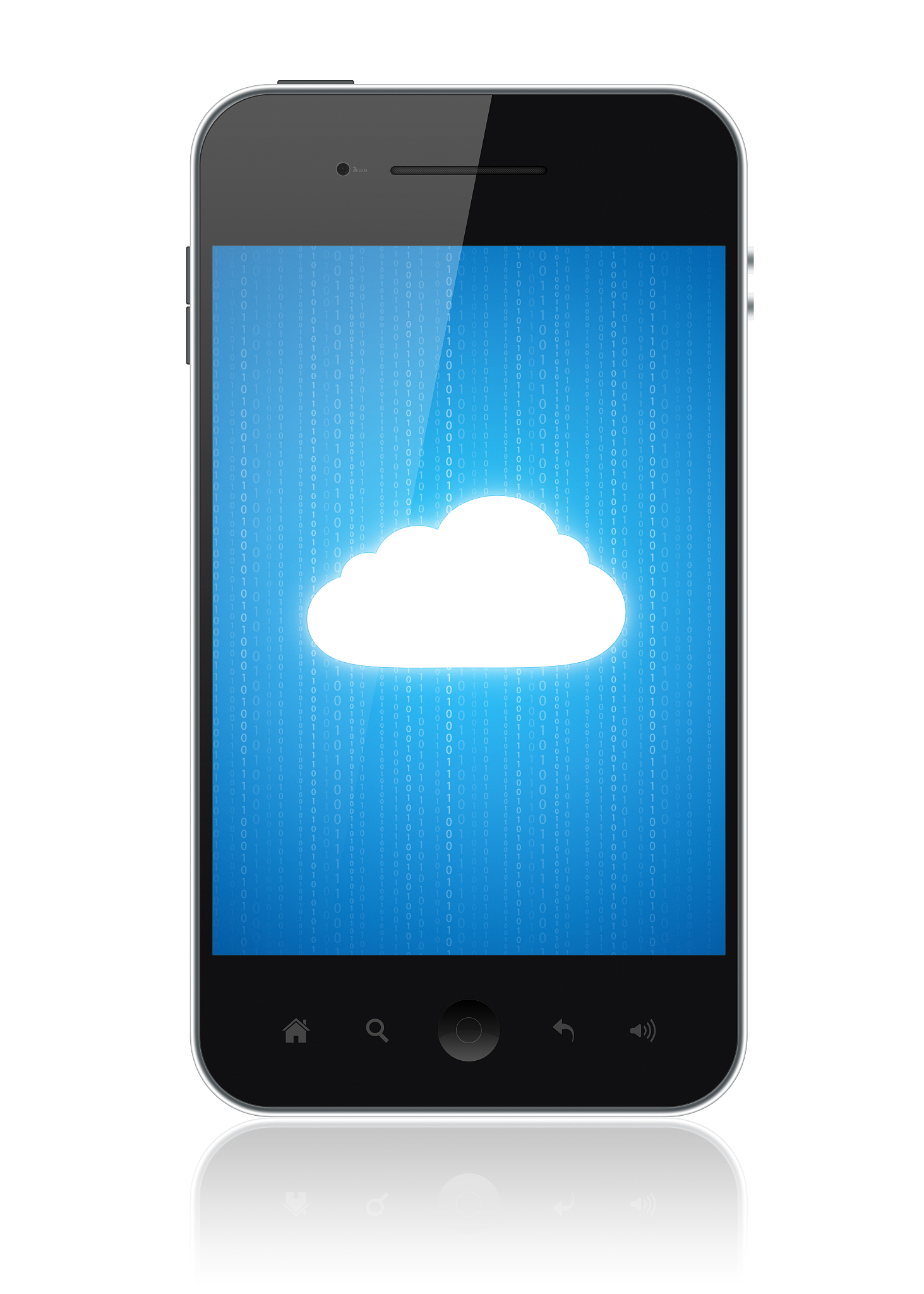 cloud connection displayed on mobile phone