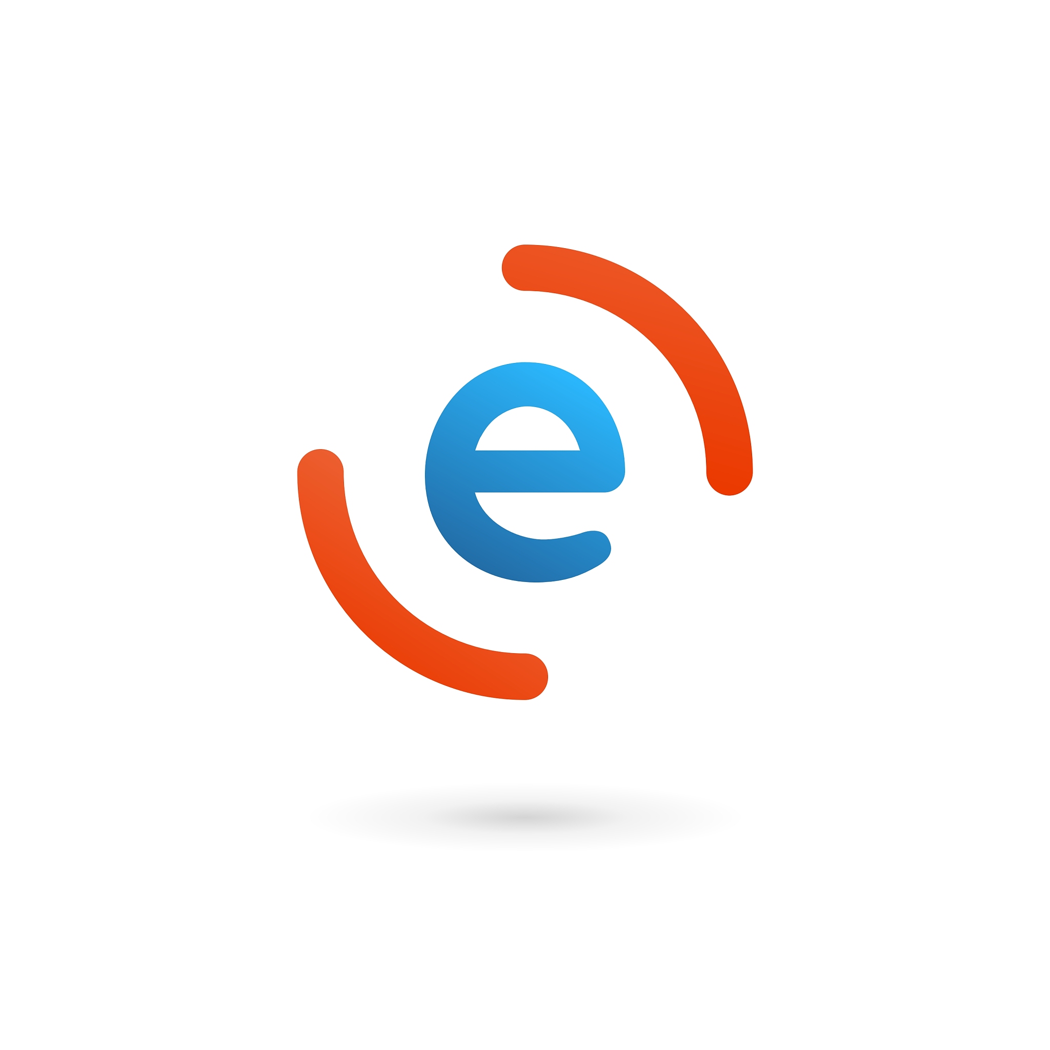 letter e logo icon design template elements
