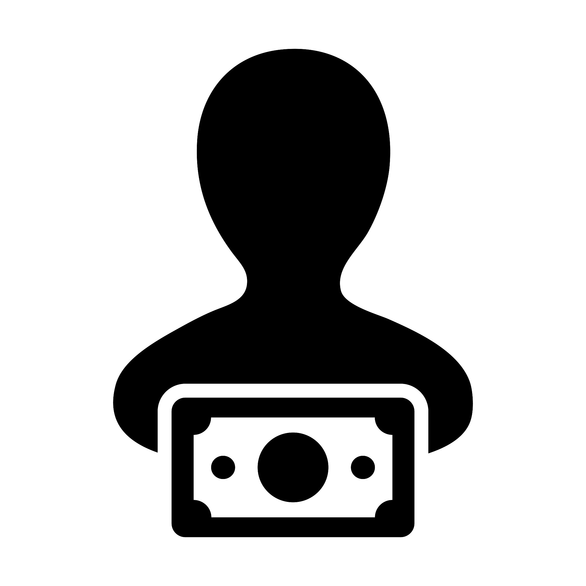 profit icon vector male user person profile avatar with money sy