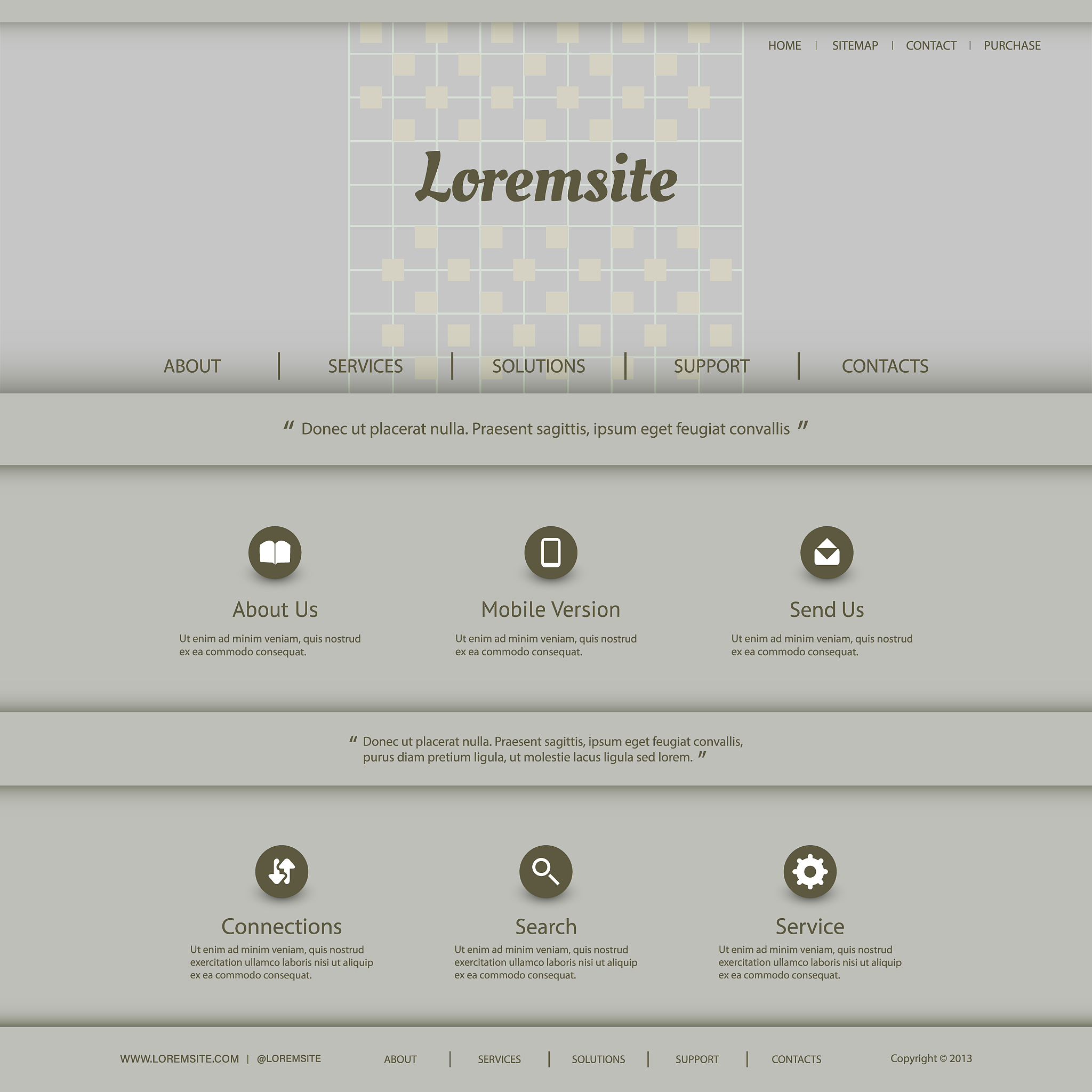 one page website template