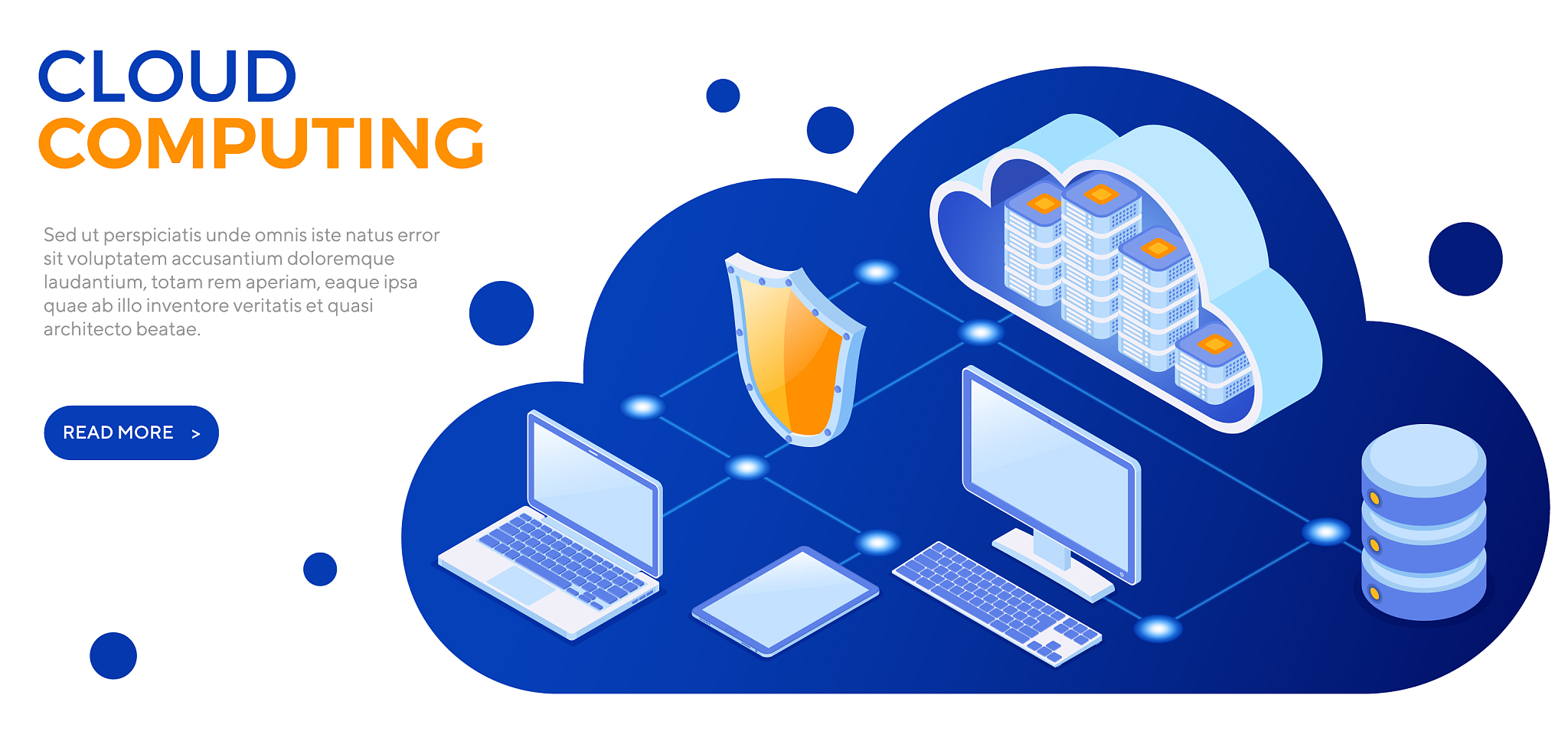 cloud computing technology isometric