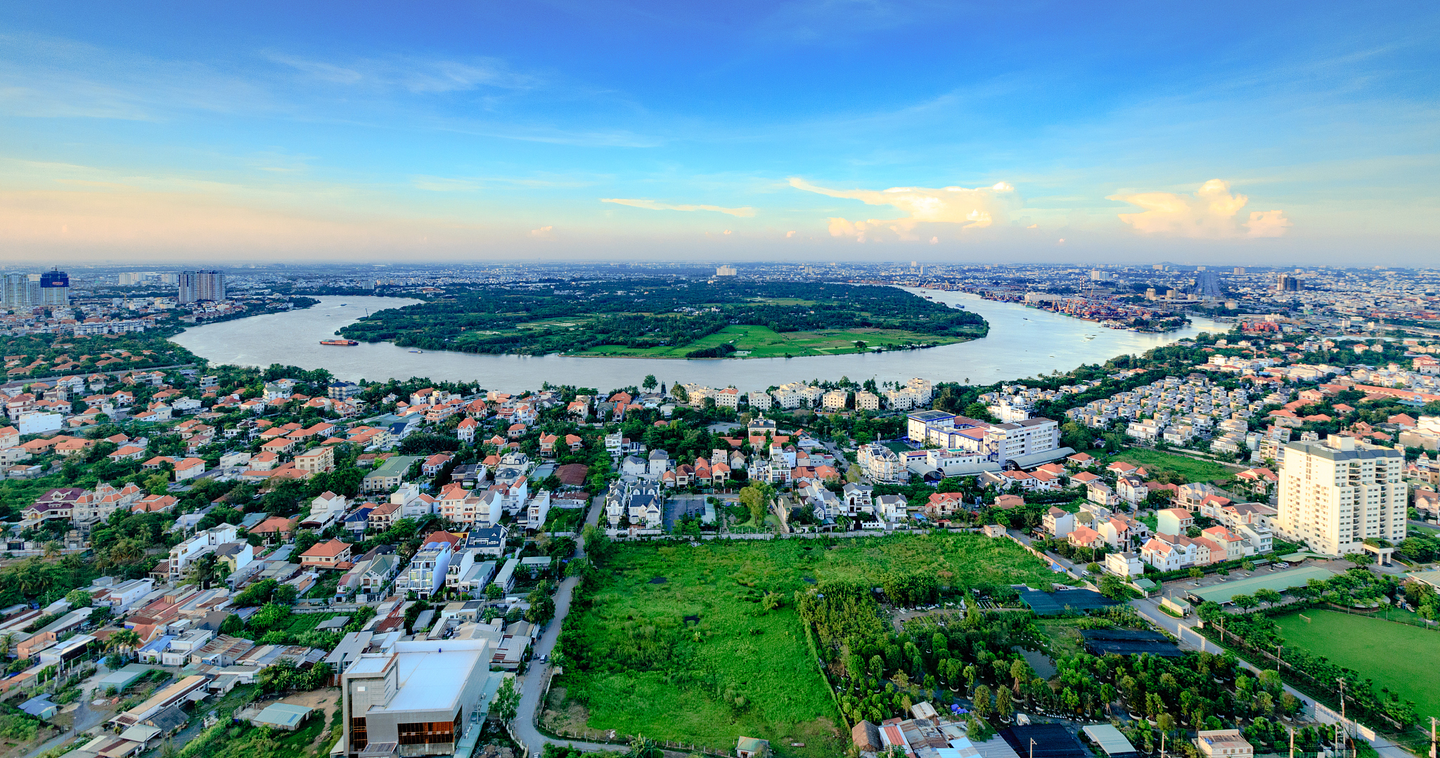 royalty high quality free stock image aerial view of ho chi minh