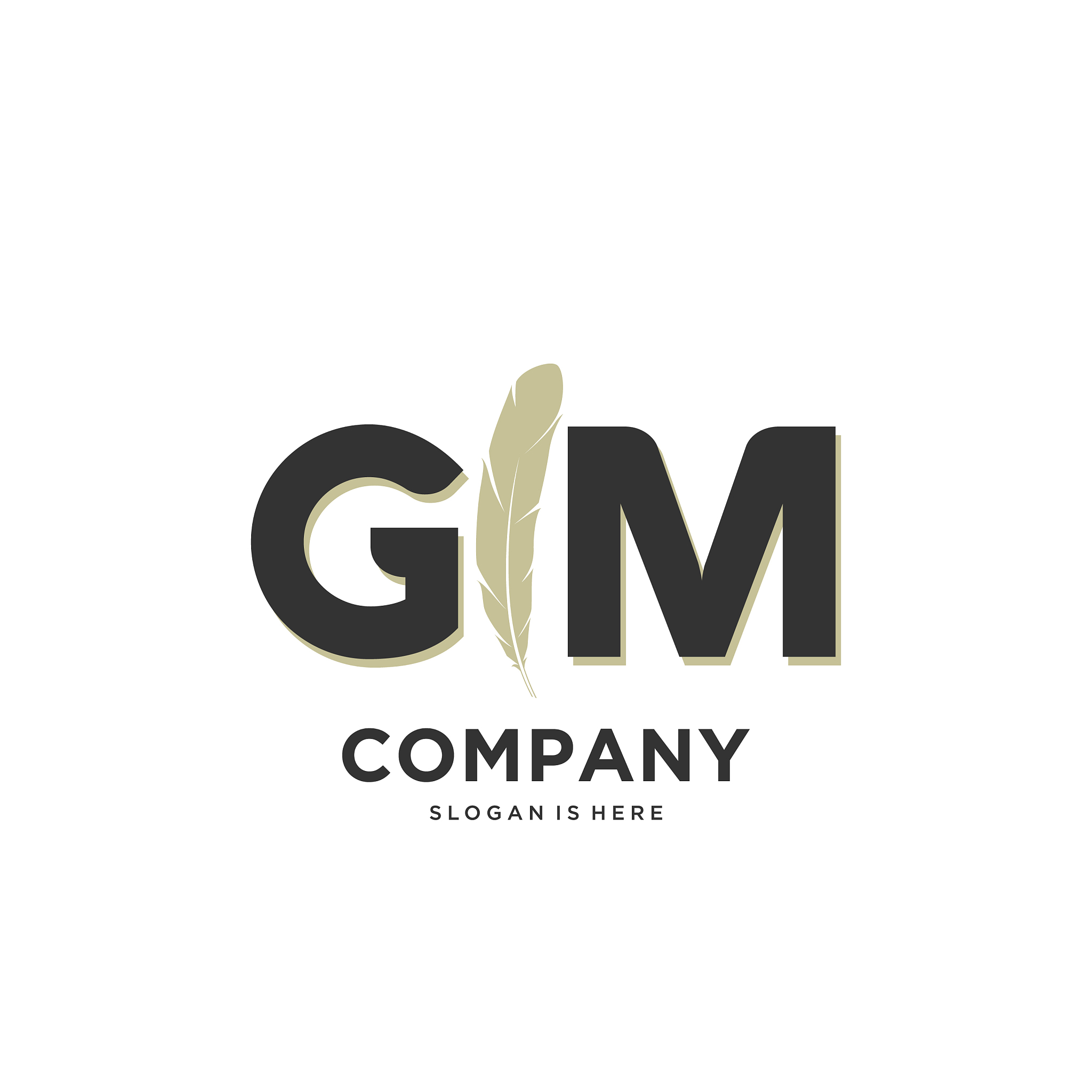 initial gm letter unique attractive creative