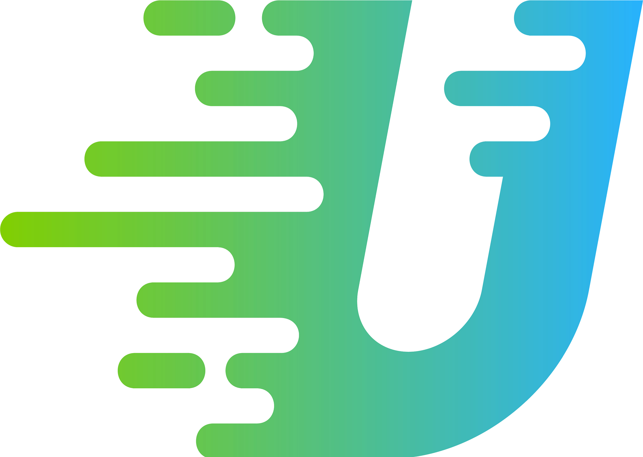 fast letter u logo icon design