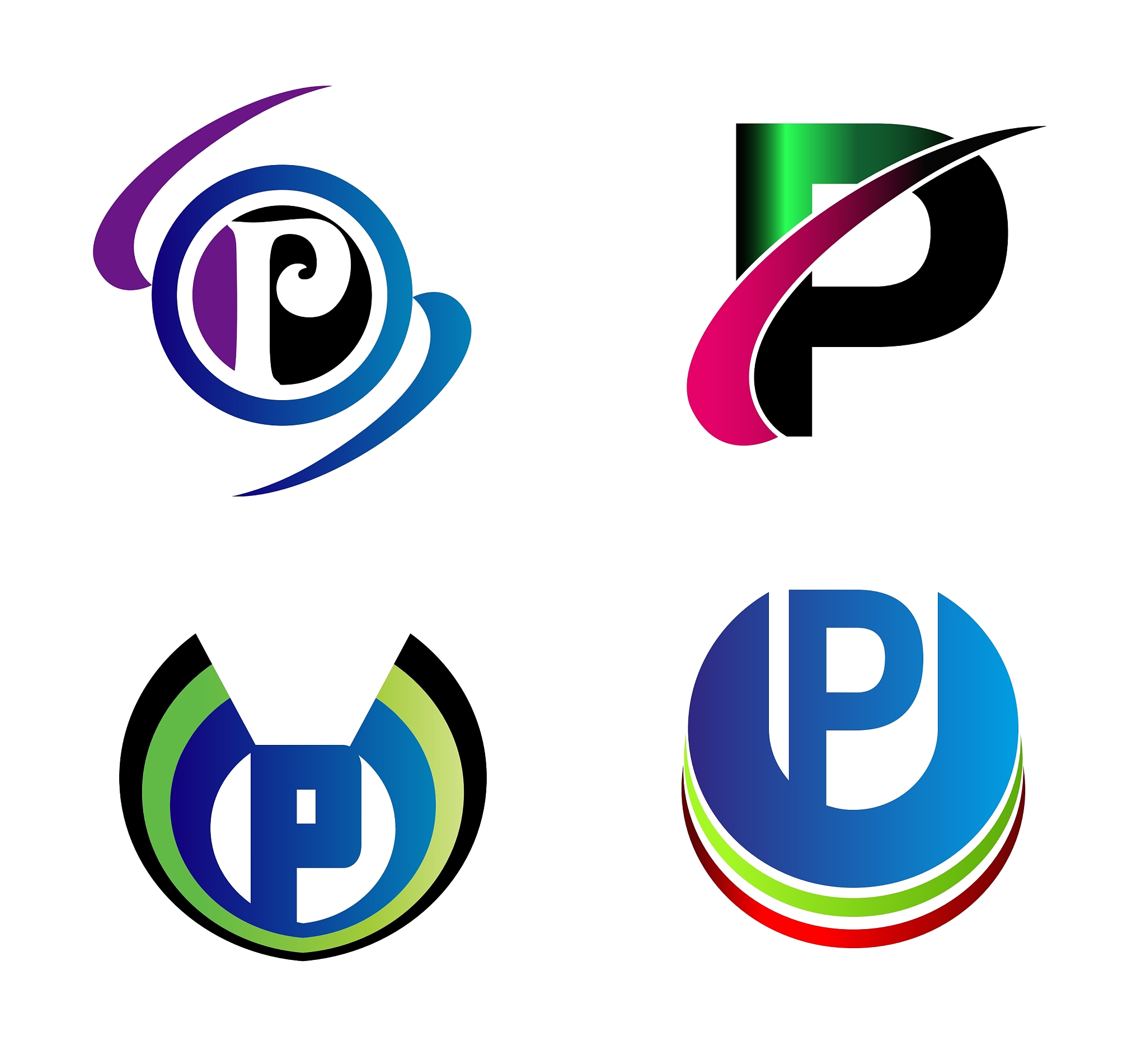 set of alphabet symbols and elements of letter p