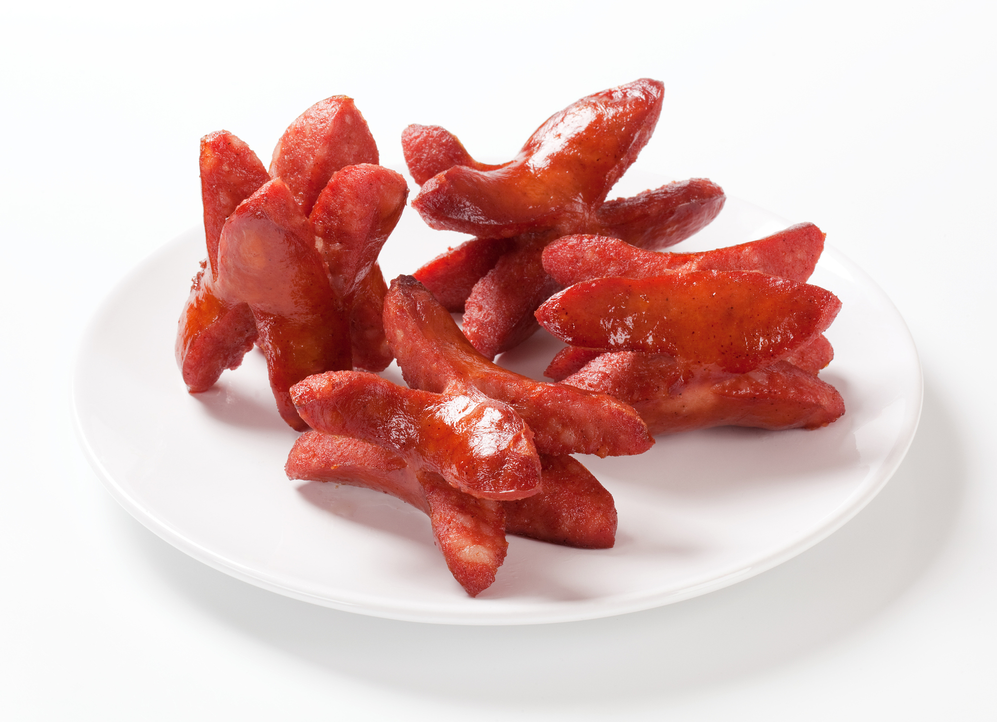 sausages on a plate