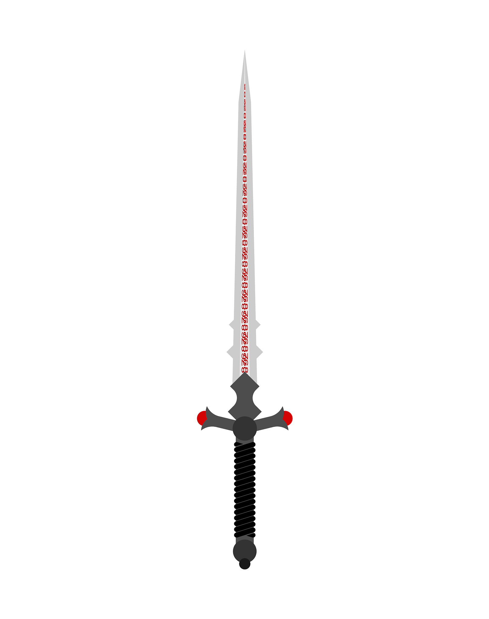 elven sword with runes isolated fantastic blade