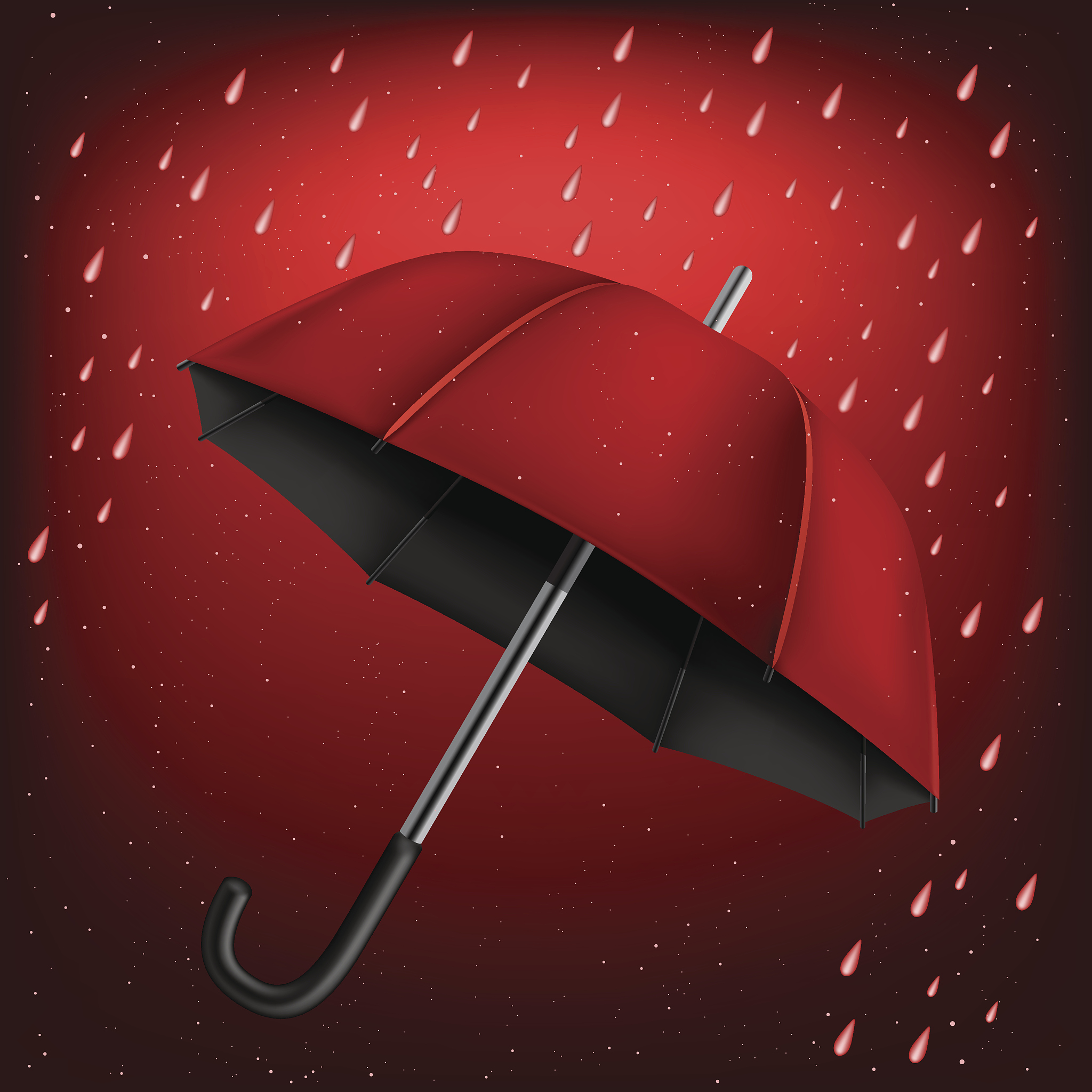 umbrella red rain background
