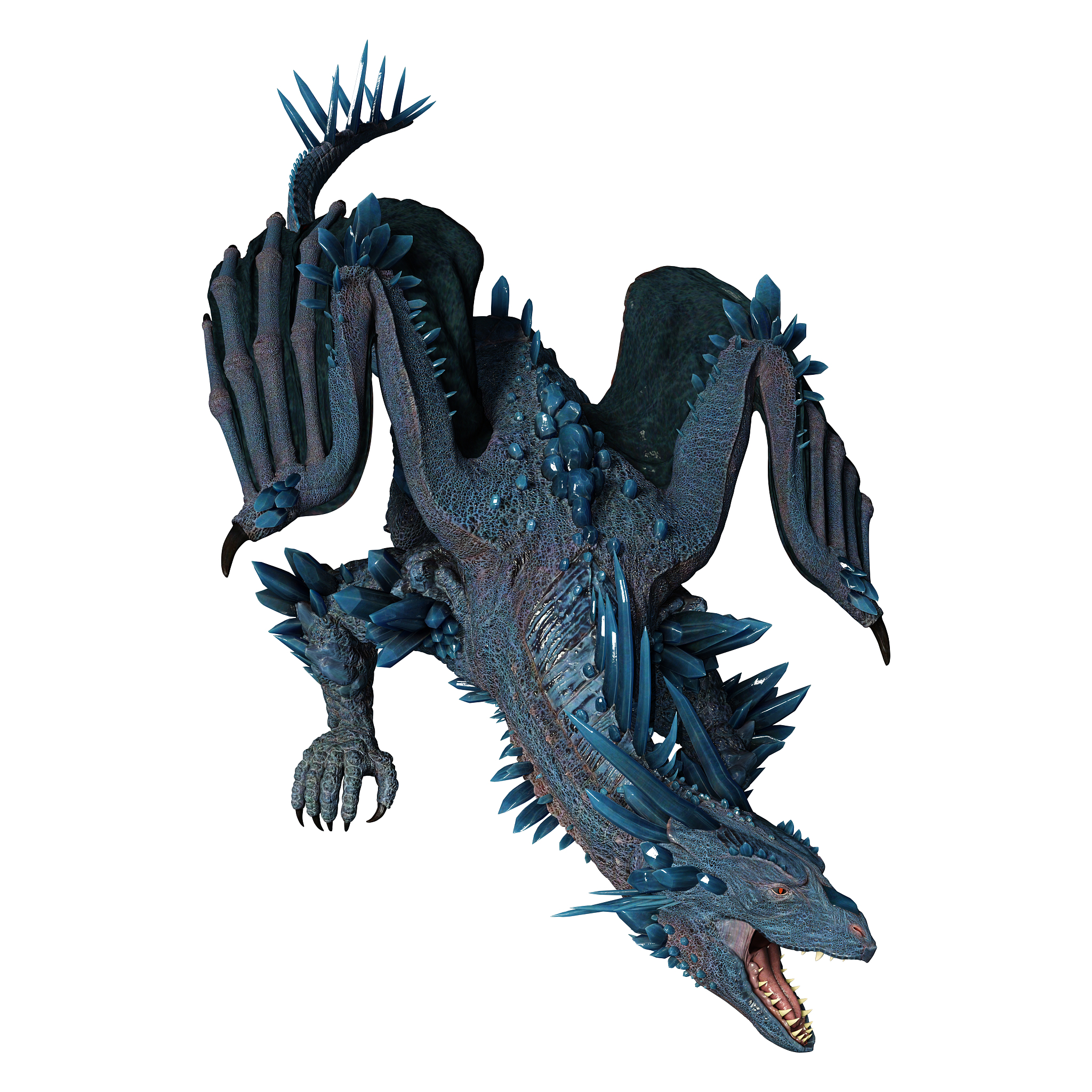 3d illustration fantasy dragon on white