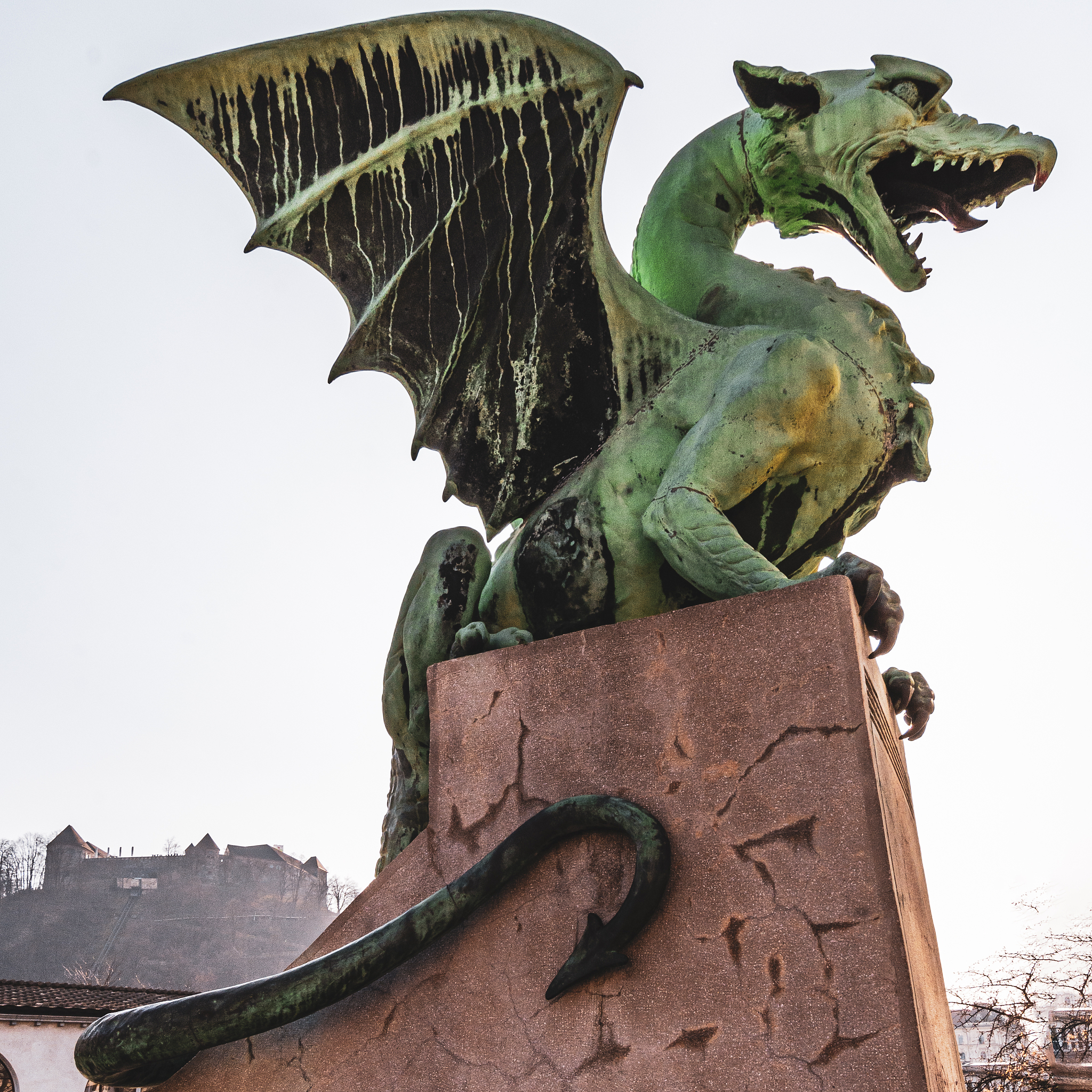 the dragon bridge in ljubljana