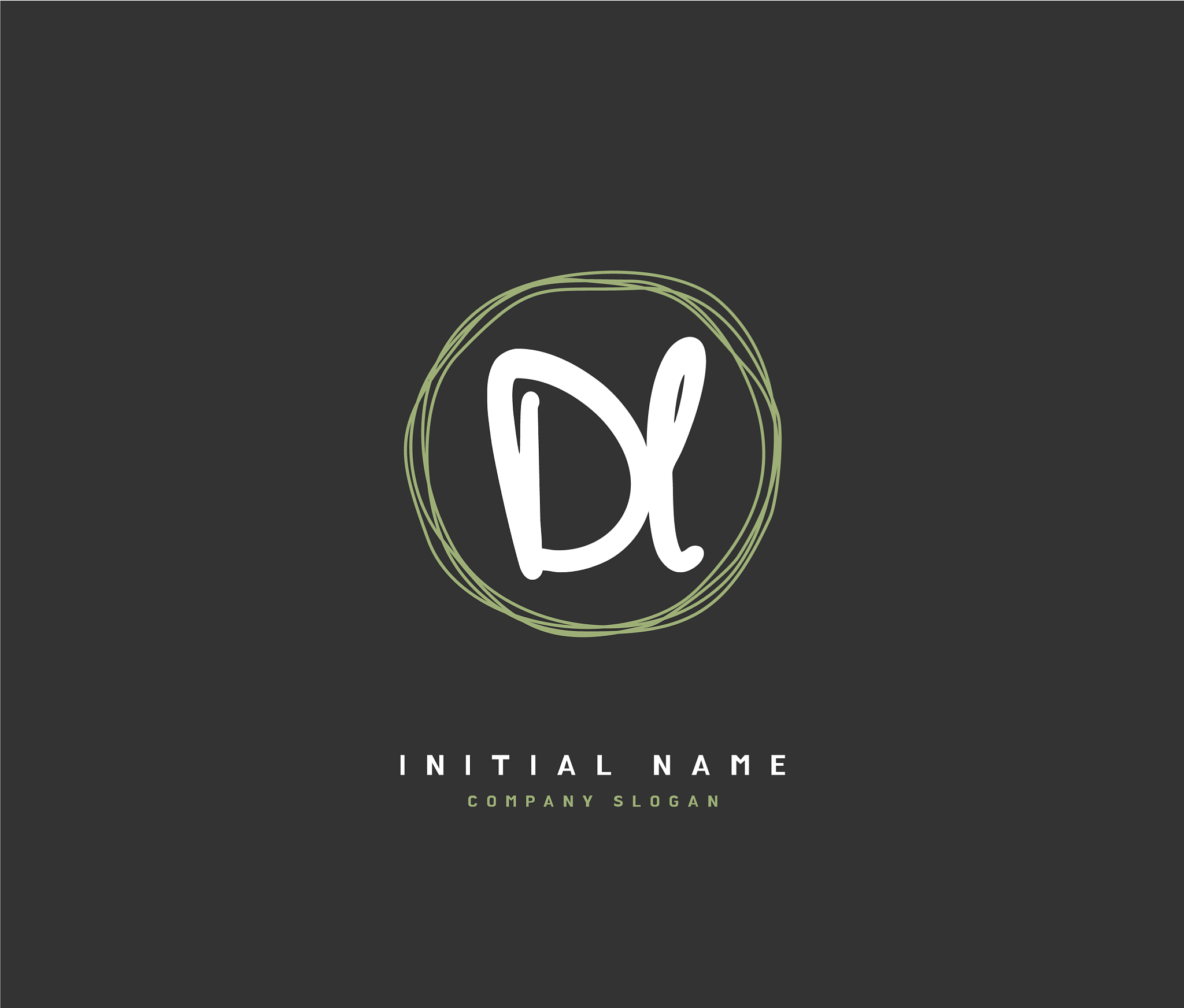 d l dl beauty initial logo handwriting logo of