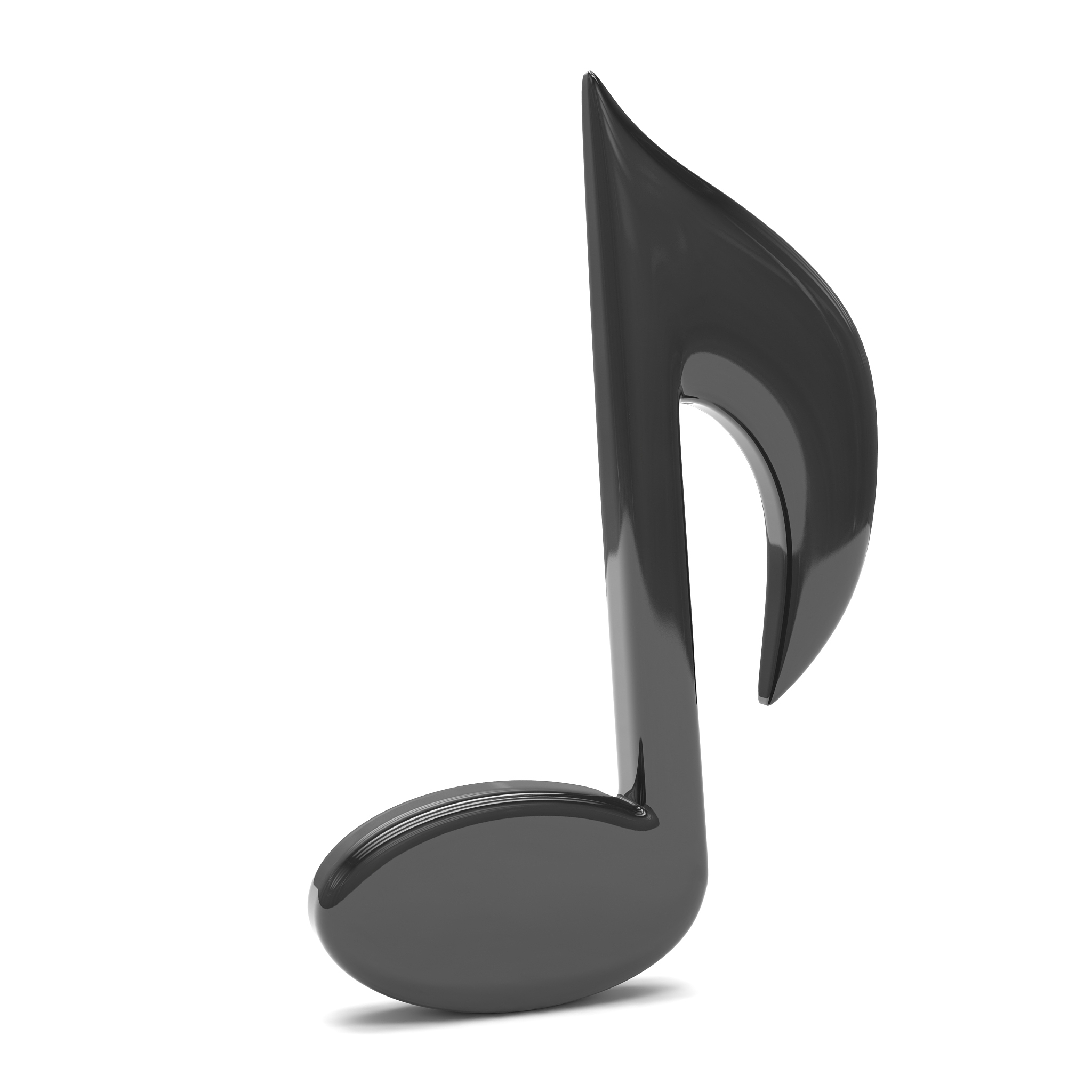 music note 3d, on white