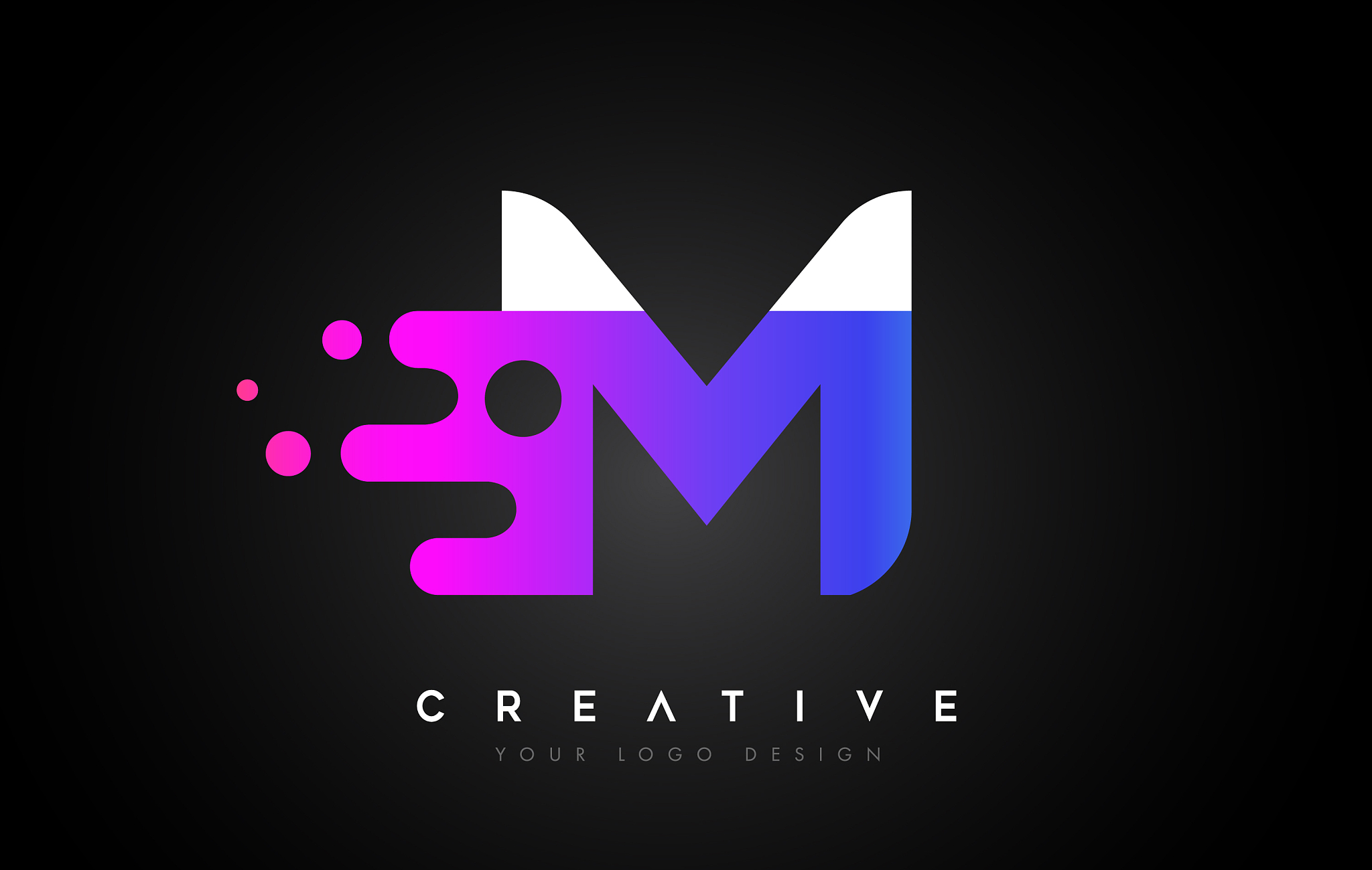 dots letter m logo design letter m icon with