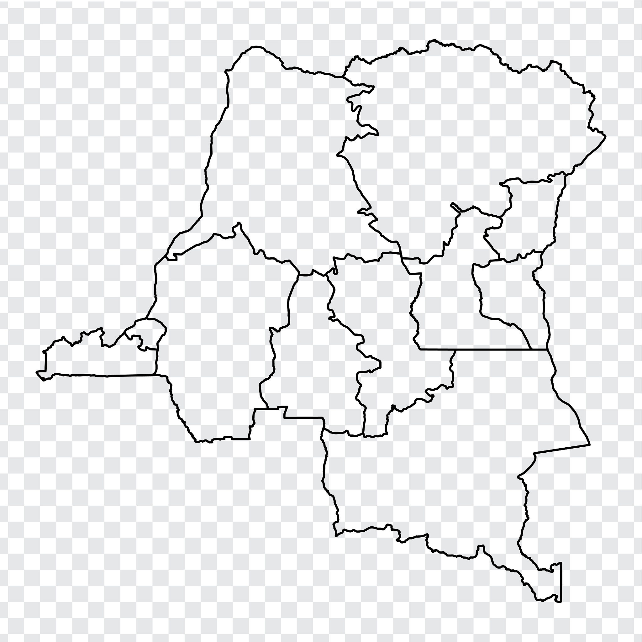 blank map democratic republic of the congo. high quality map dem