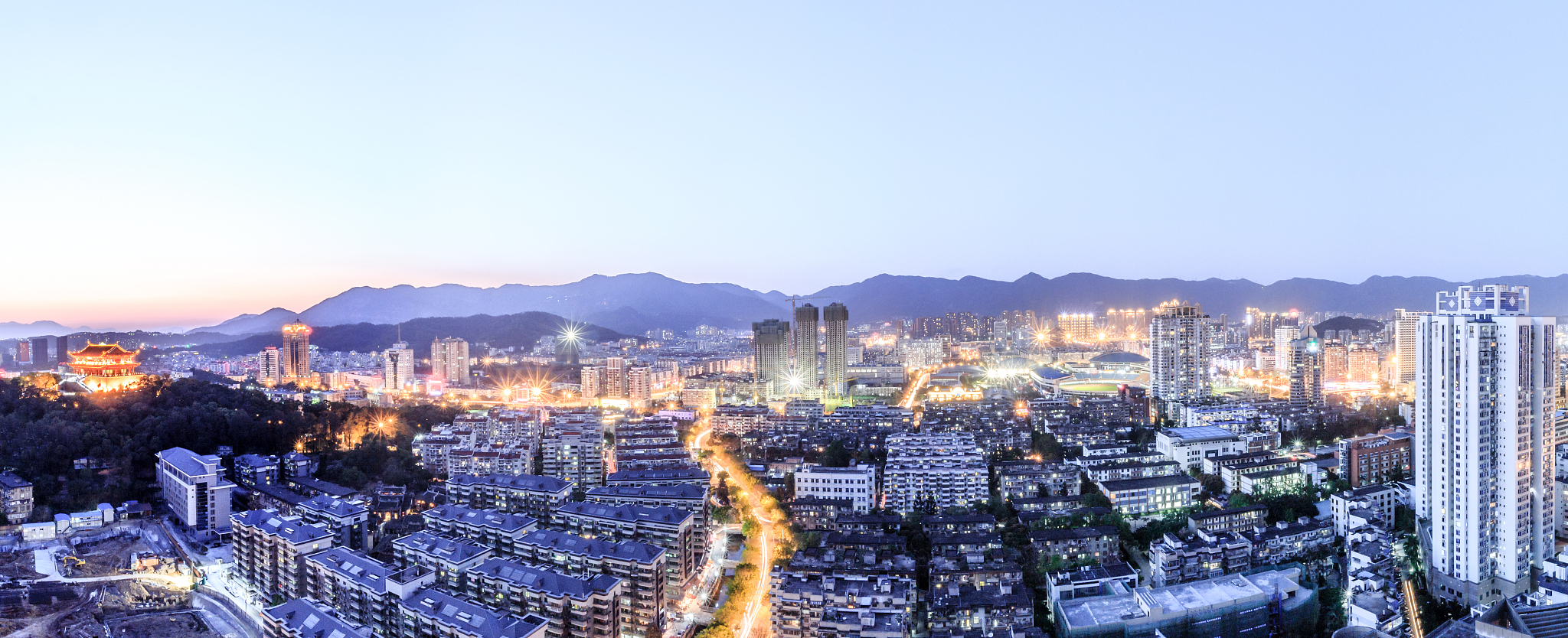 福州城市夜景风光