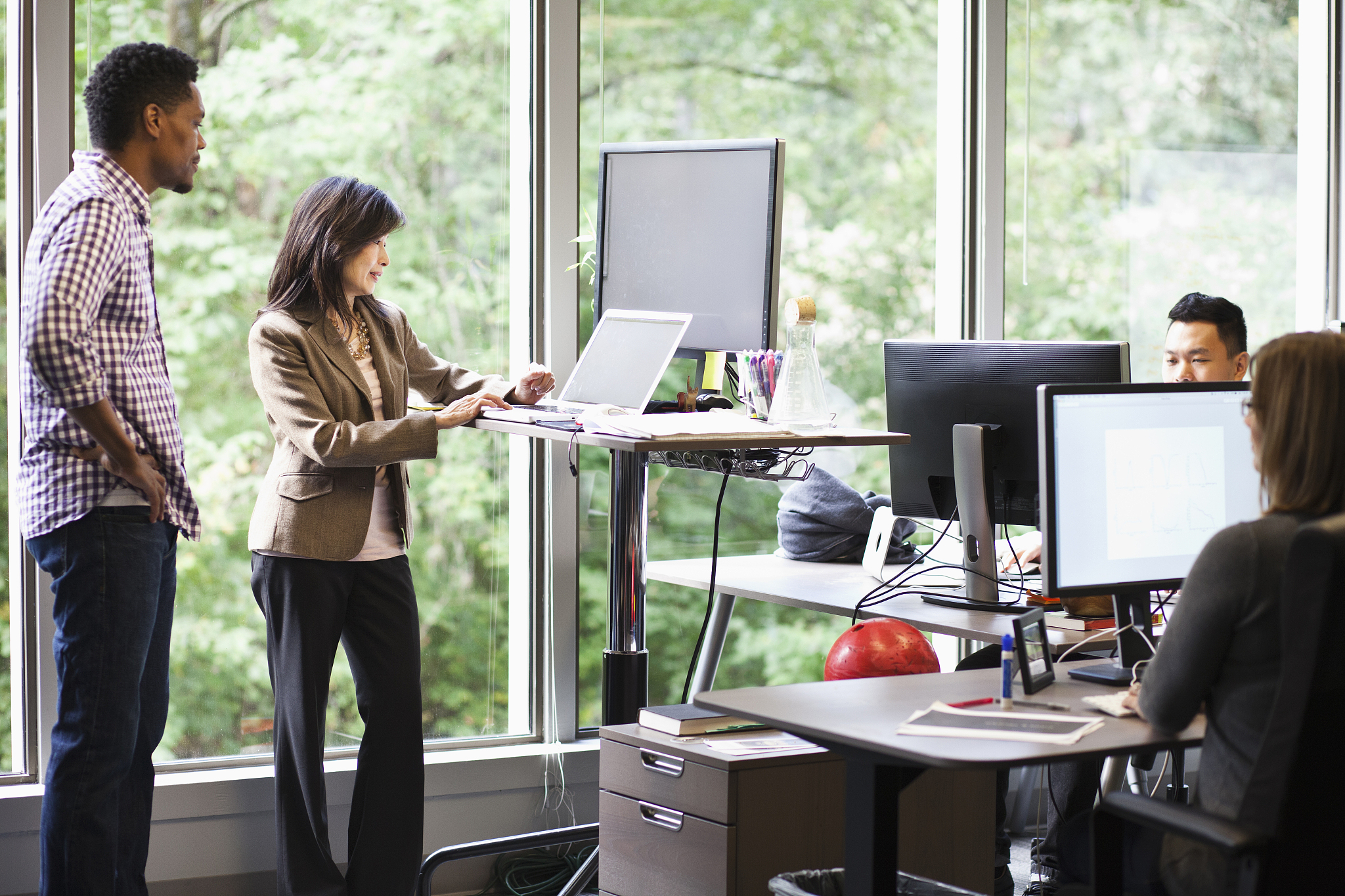 business people working in office