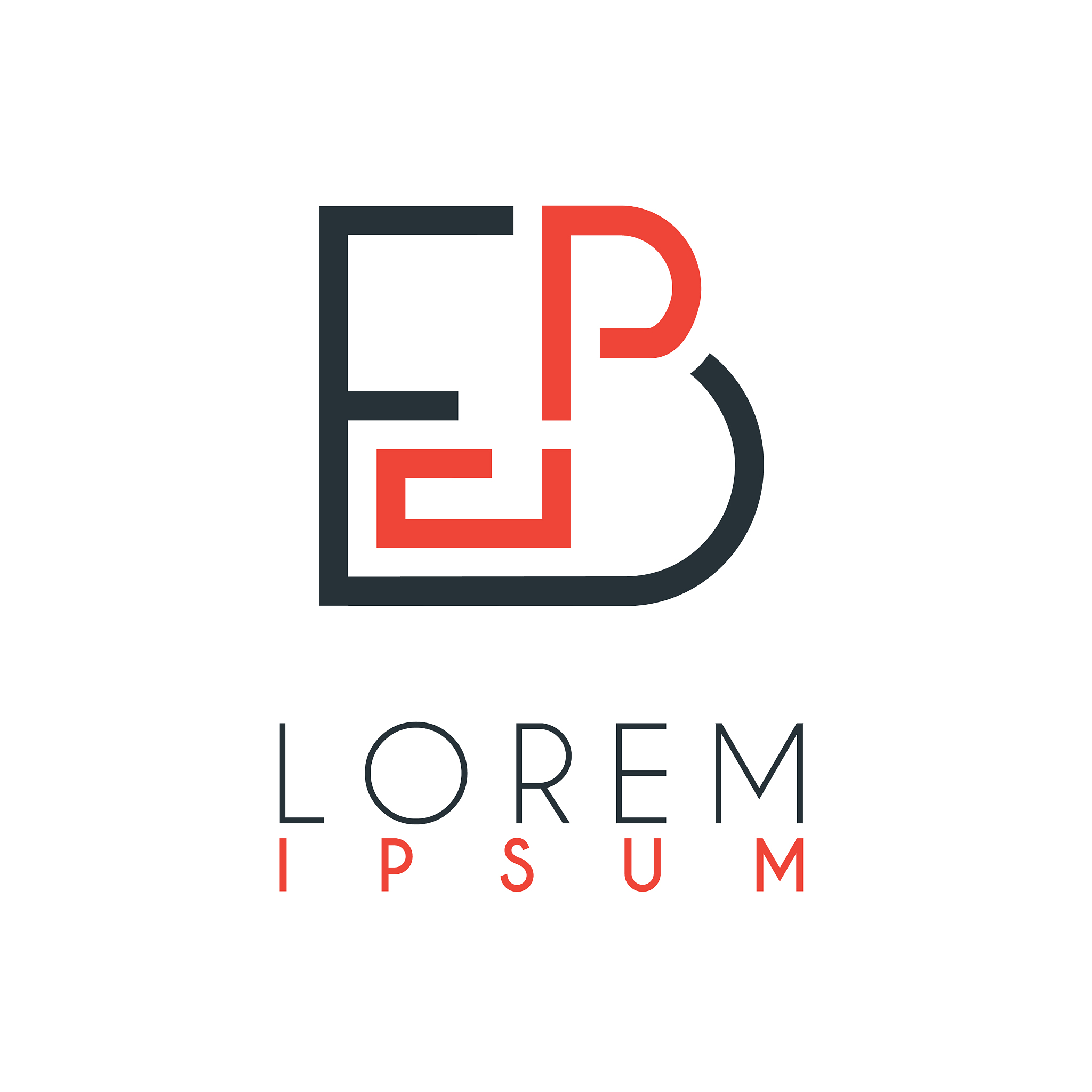 the logo between letter e and letter b or eb