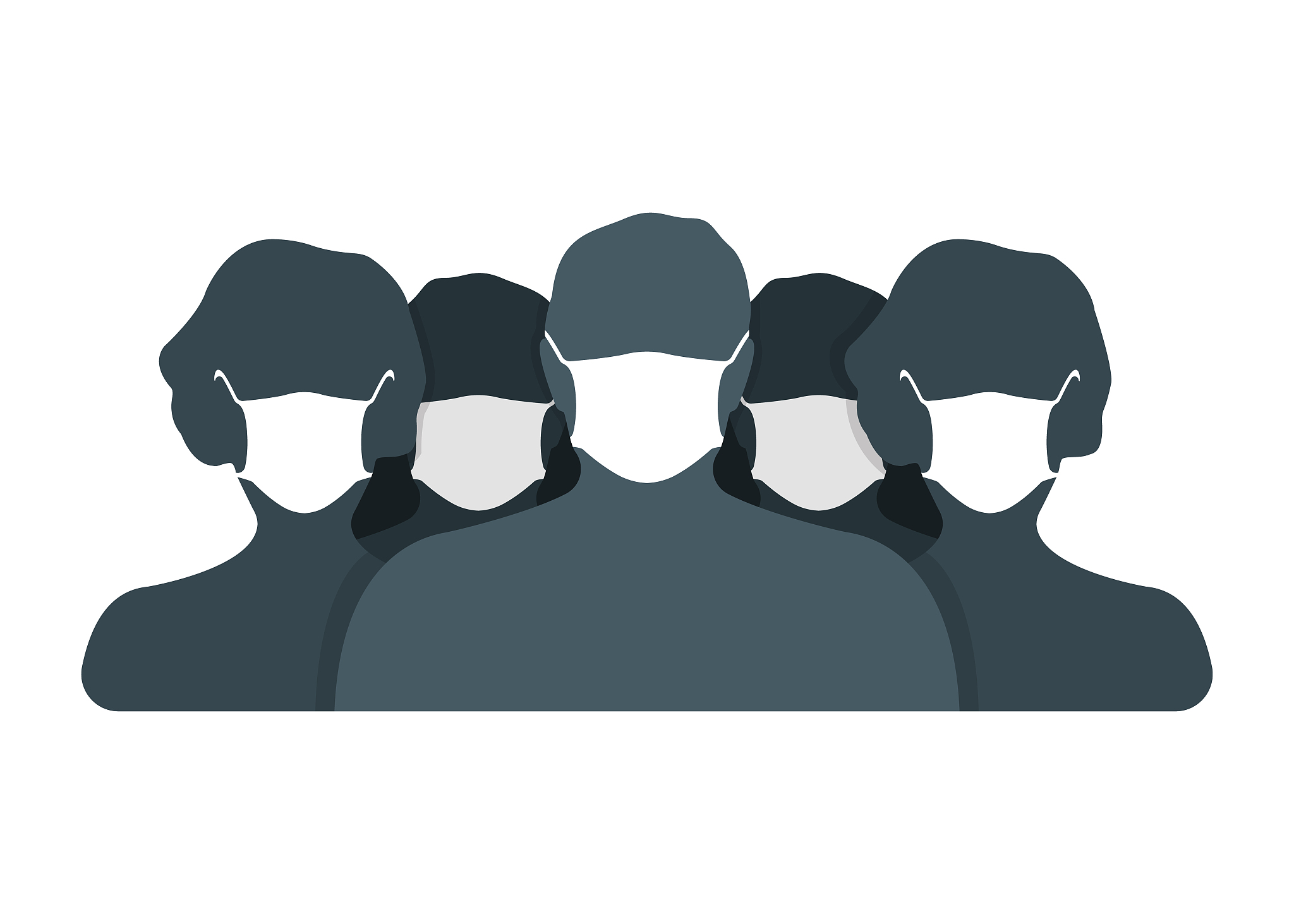 human front side silhouette with medical mask icon, isolated on 
