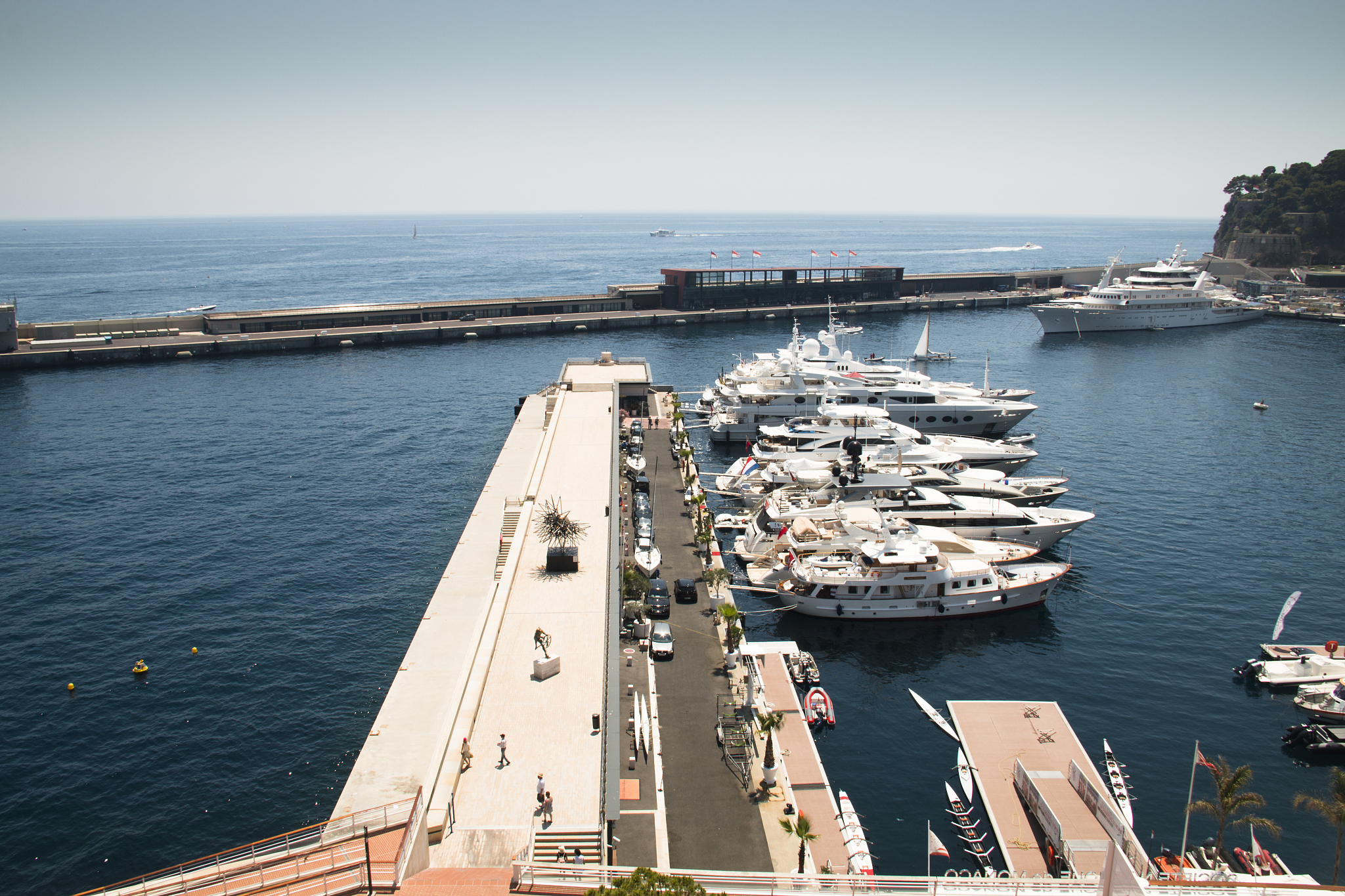 yachts in the harbor in monaco