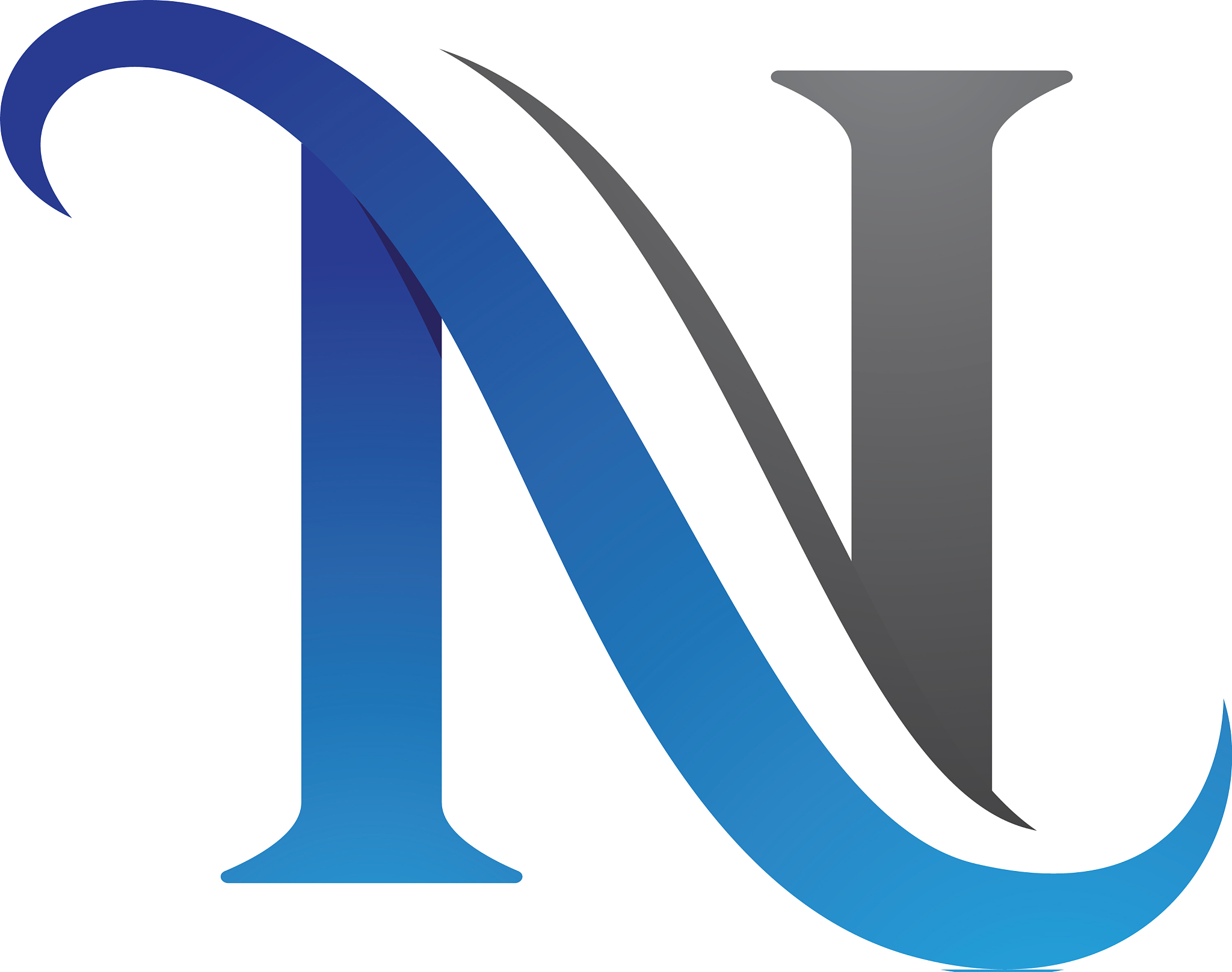 n letter logo template