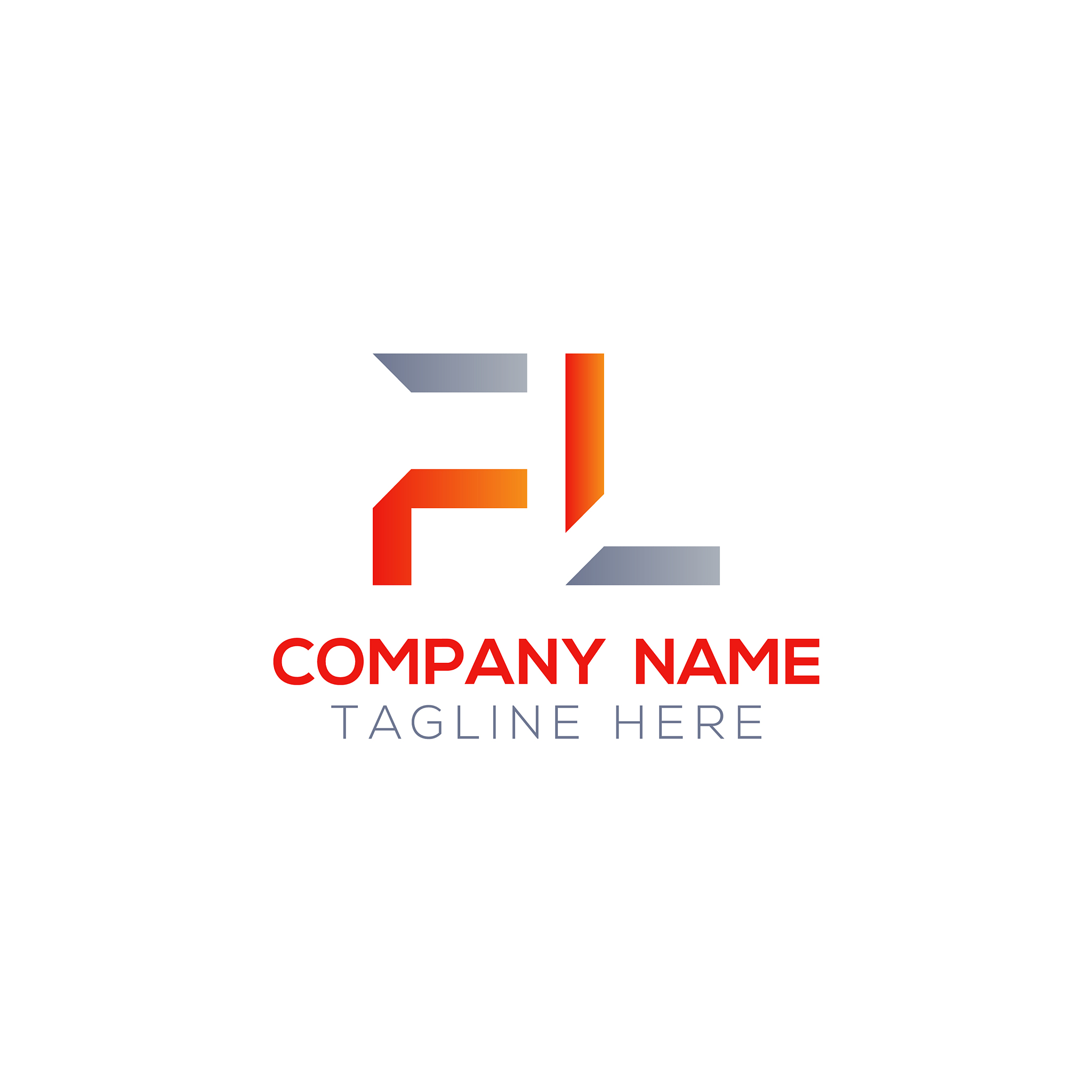initial letter fl logo design template creative