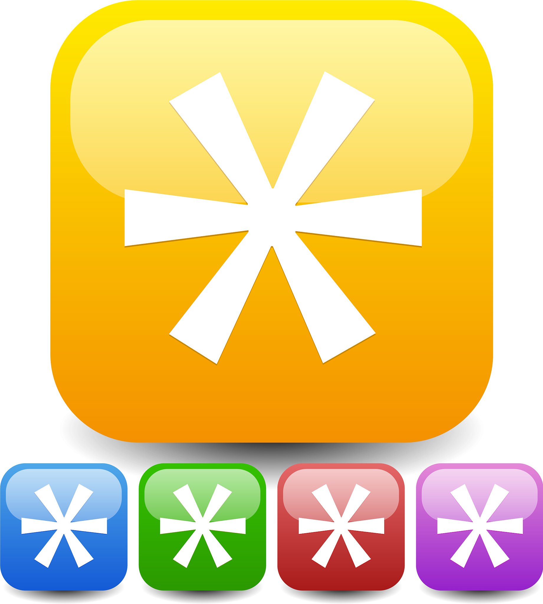 colorful asterisk icon footnote appendix icon