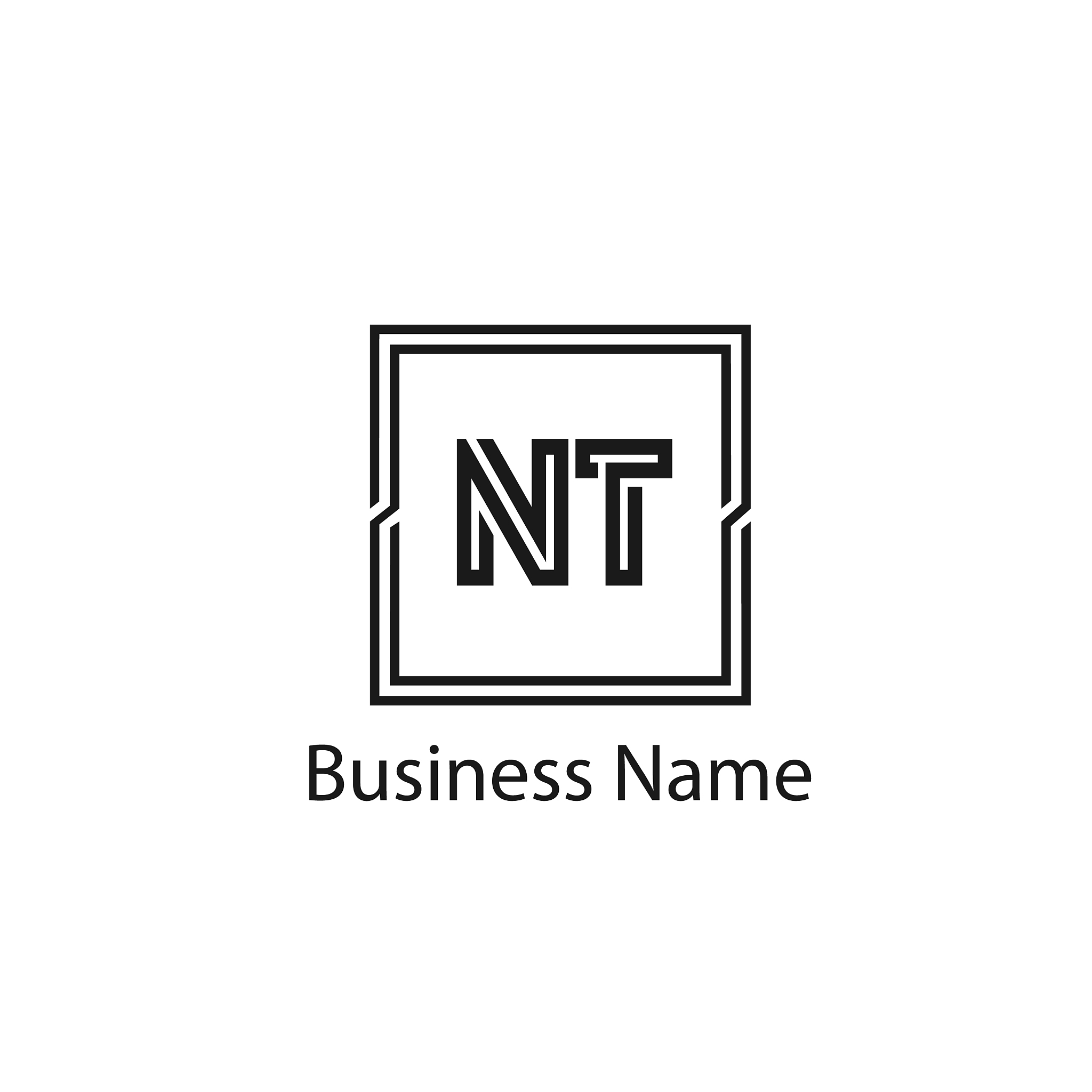 initial letter nt logo template design