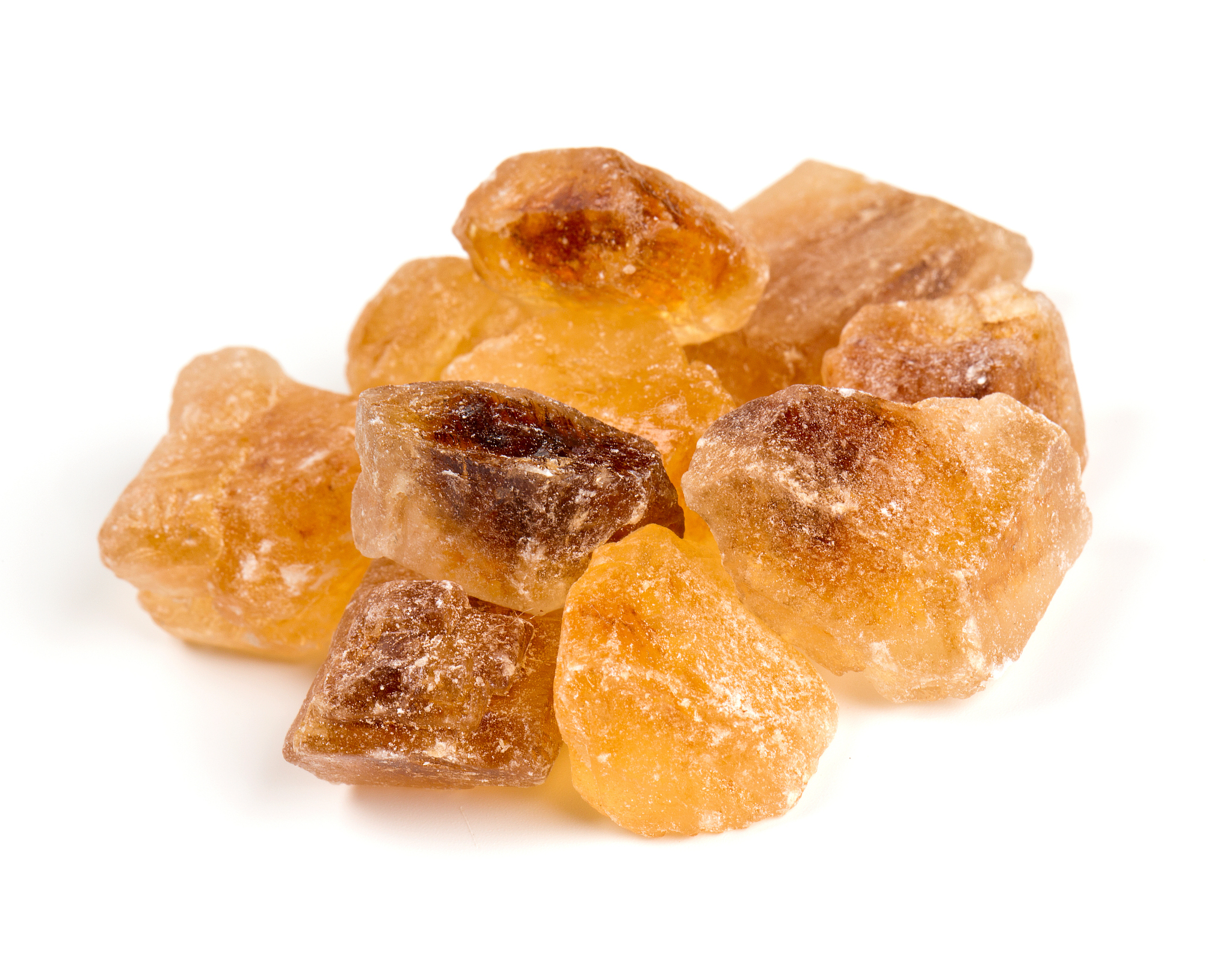 brown caramelized sugar over white