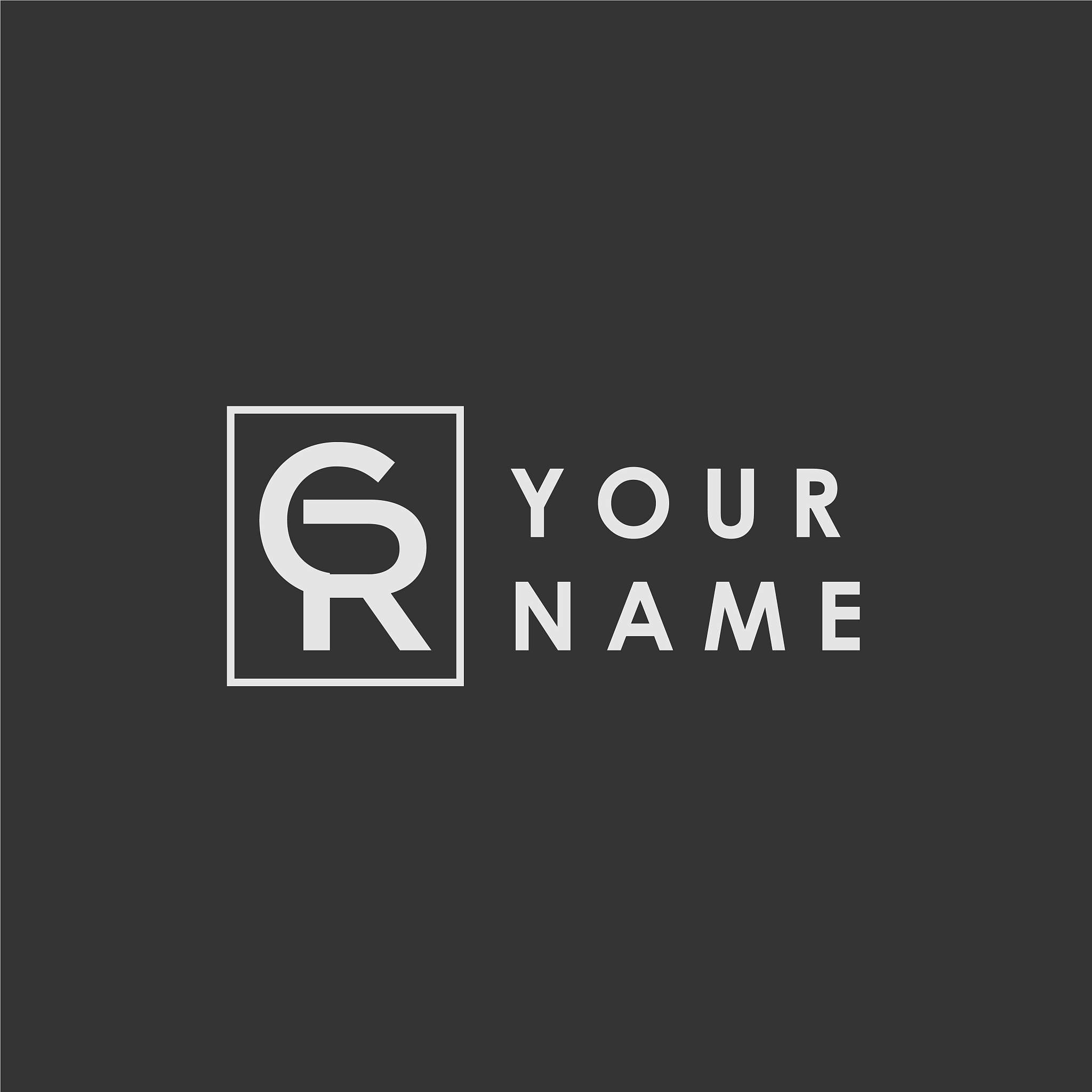 vector for the icon in the form of font or gr lettering that can