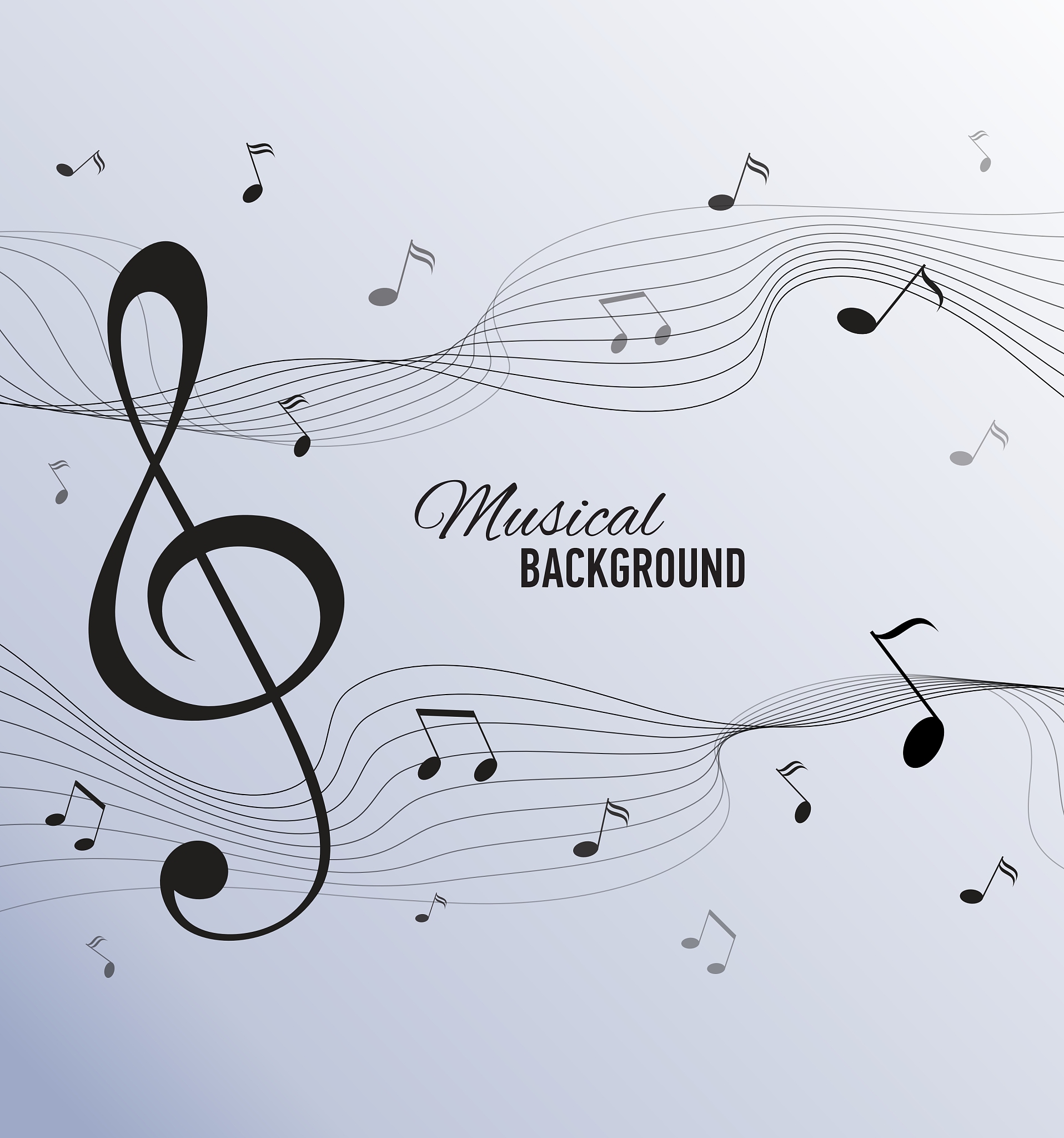 paper background with music notes