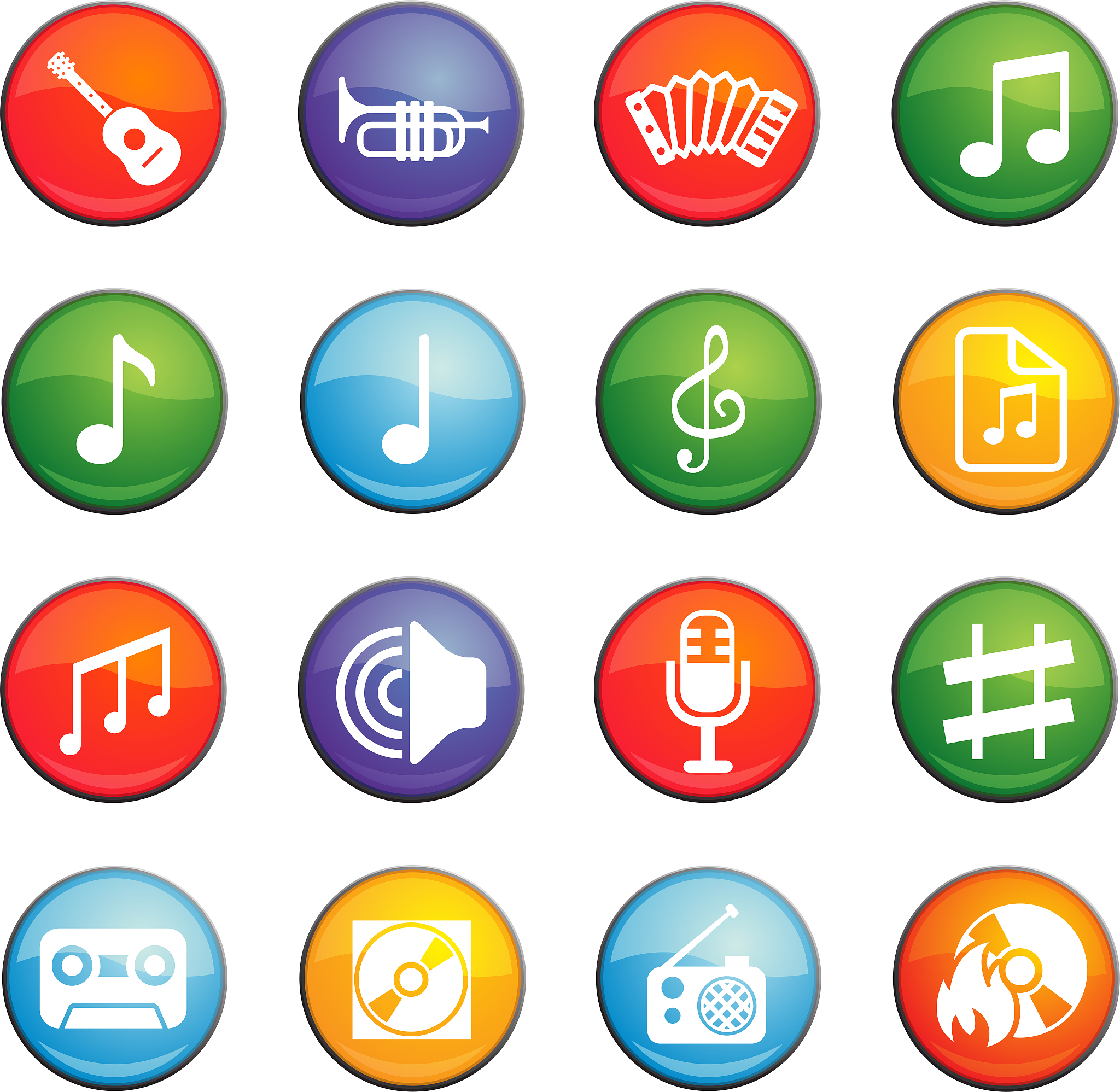 music icon set