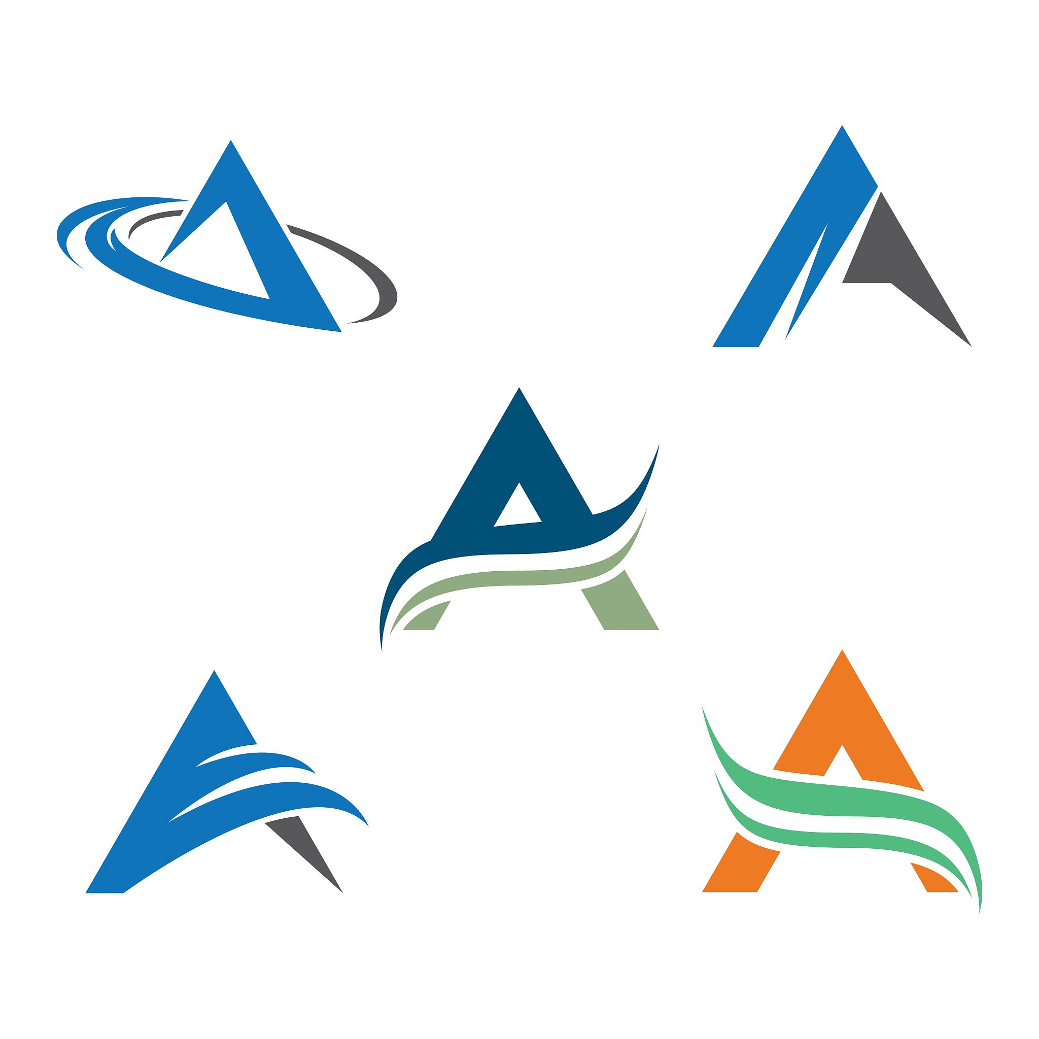 letter a symbol illustration