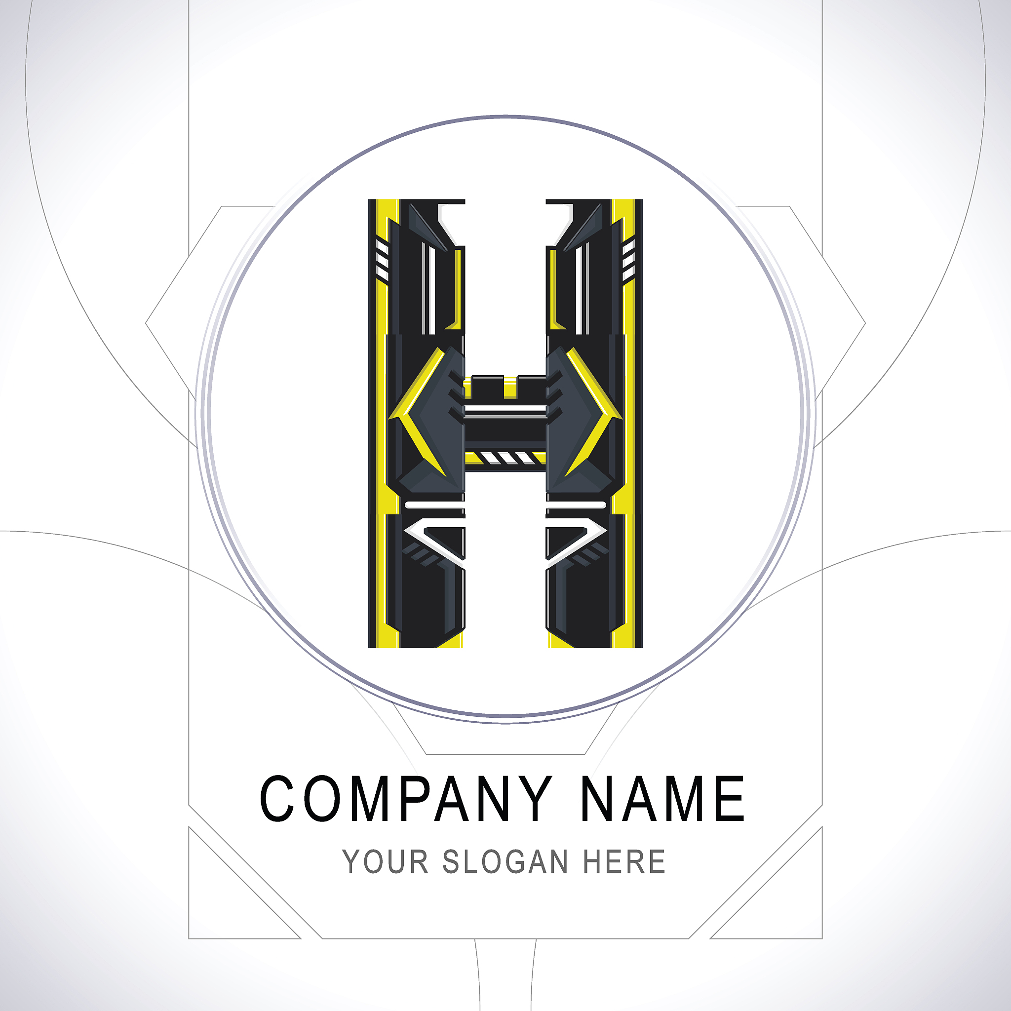 letter h gamer community logo symbol icon vector
