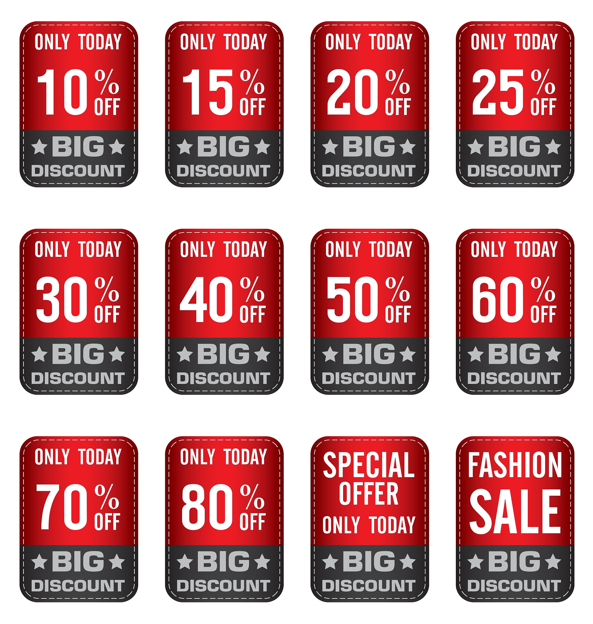 sale banner with red and grey many discount price