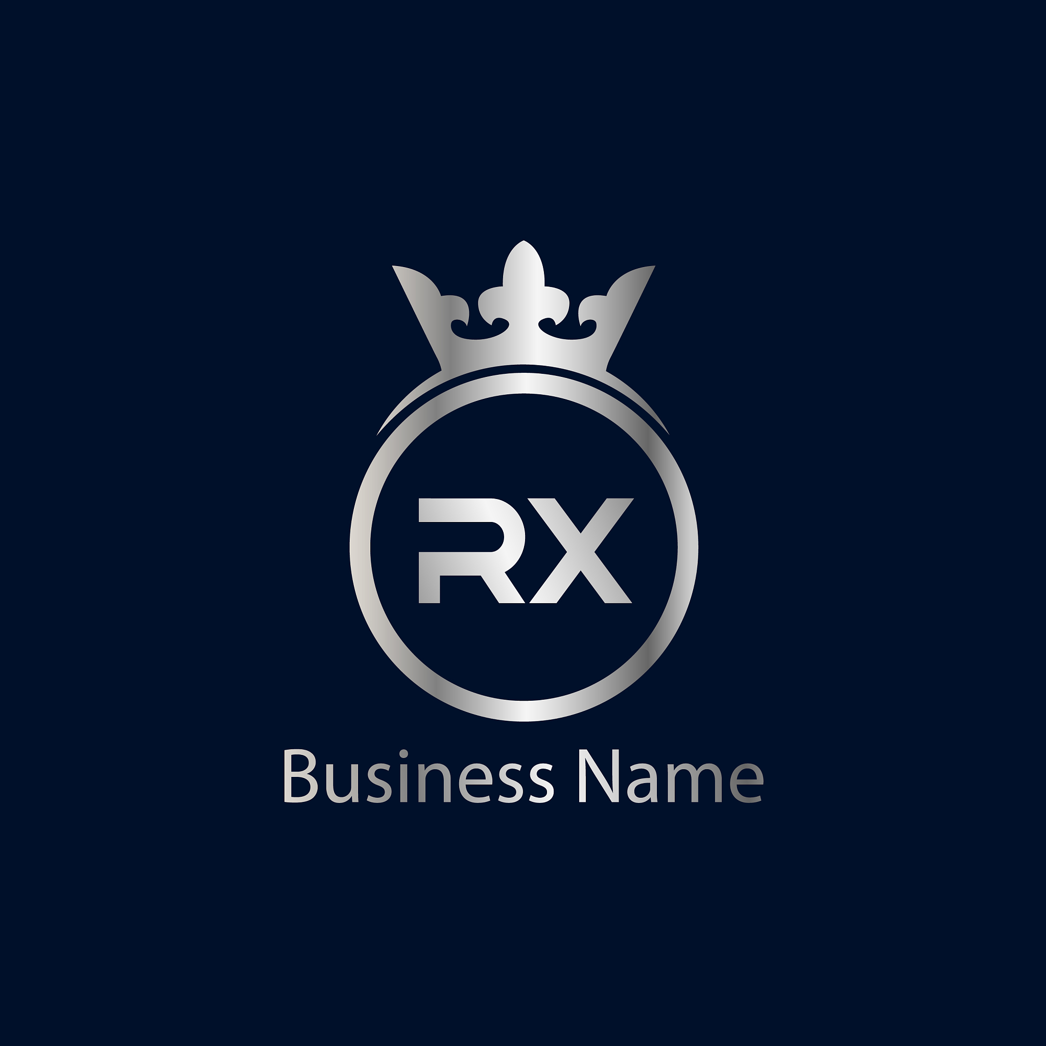 initial letter rx logo template design