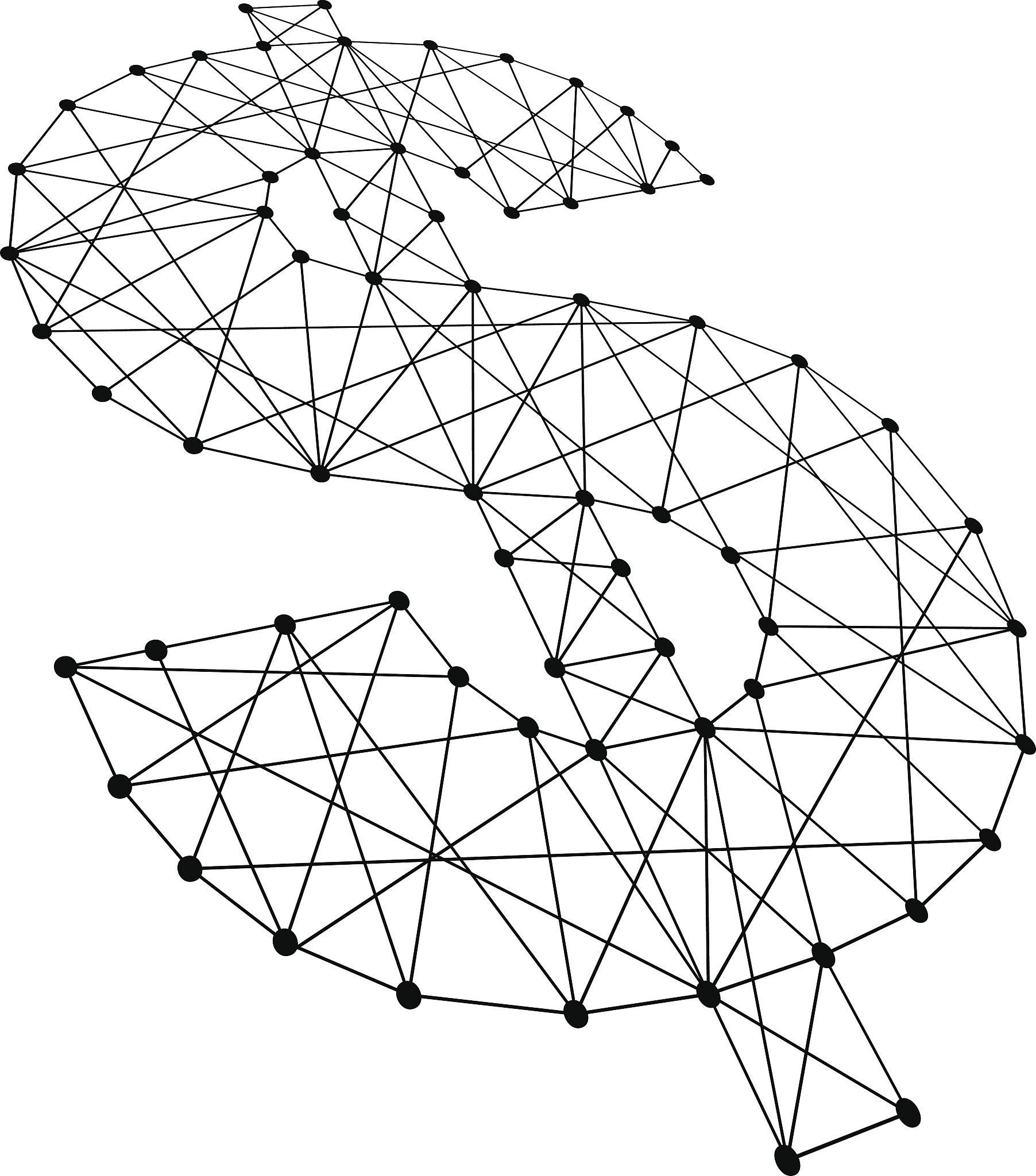 dollar sign from polygonal black lines and dots of vector illust