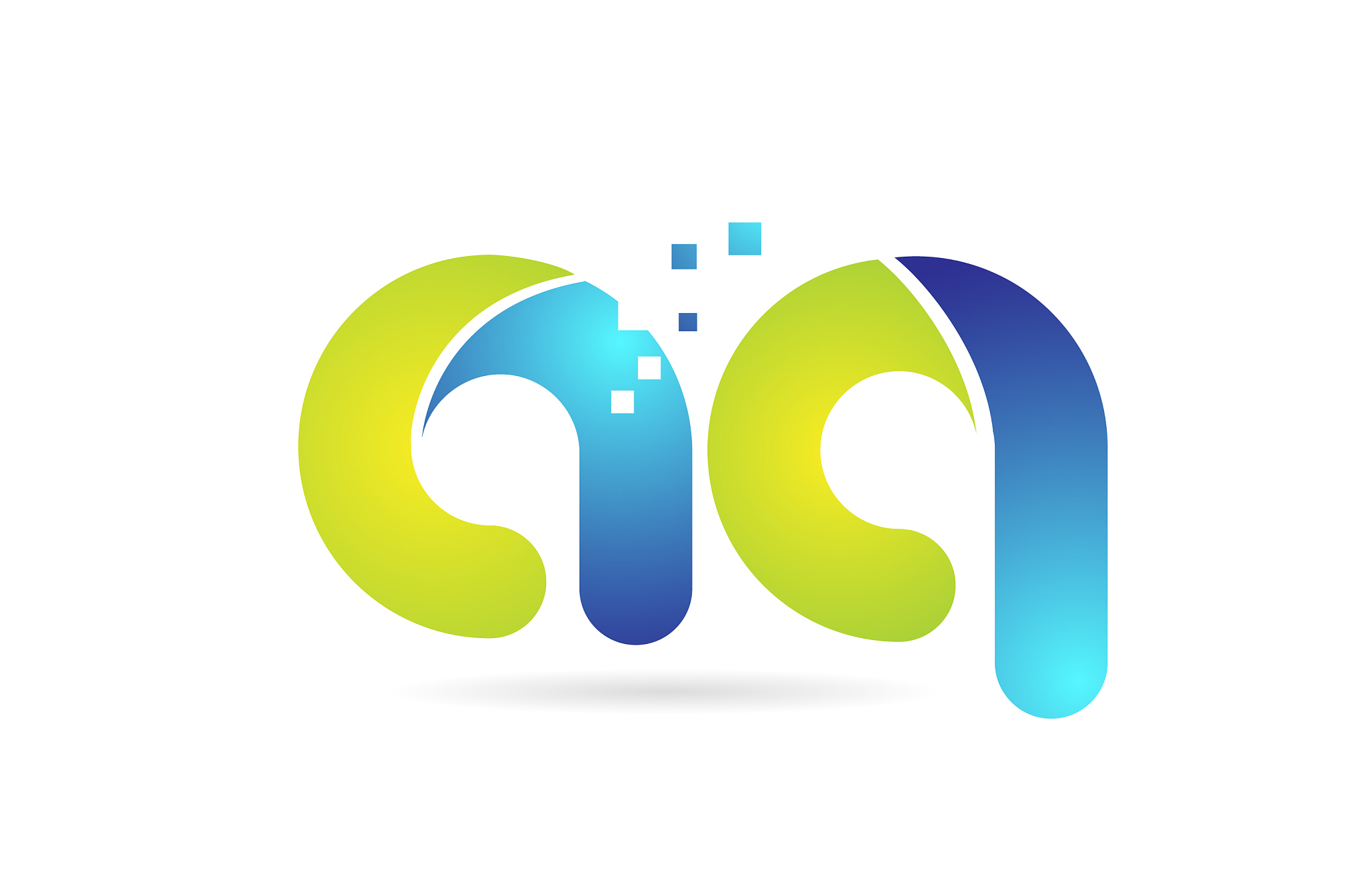 aq a q blue green combination alphabet letter