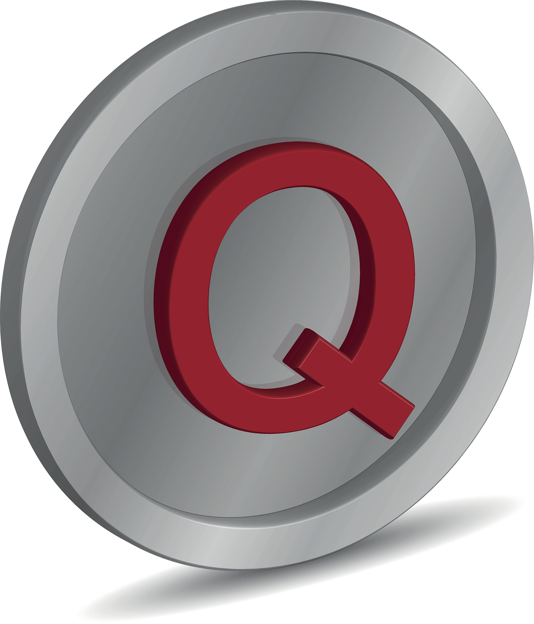 icon 3d extrude alphabet font q