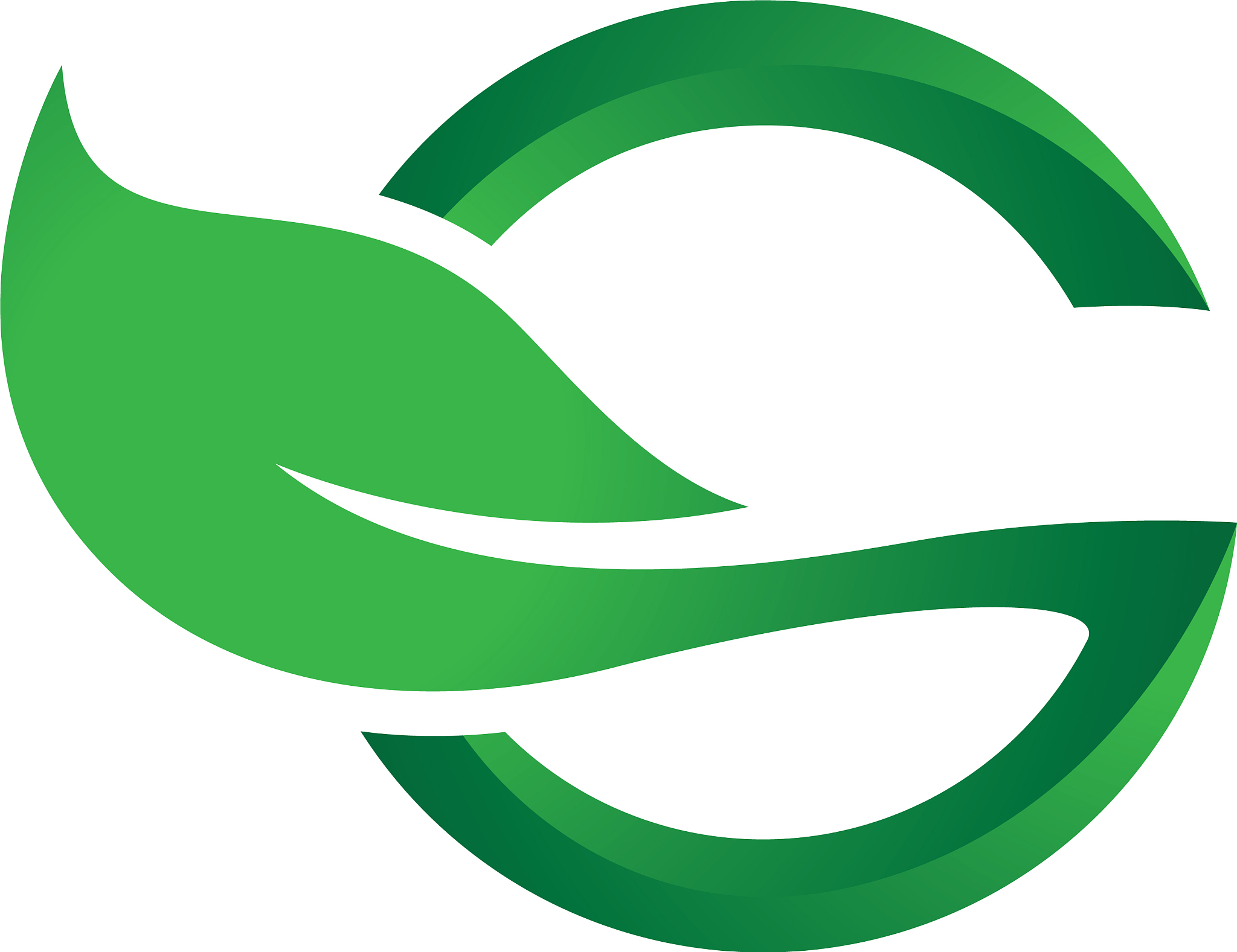g letter green leaf logo template