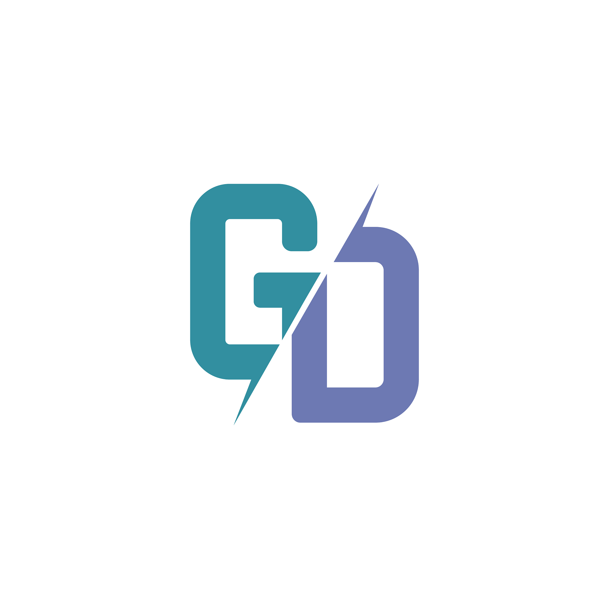 initial letter gd or dg logo design template
