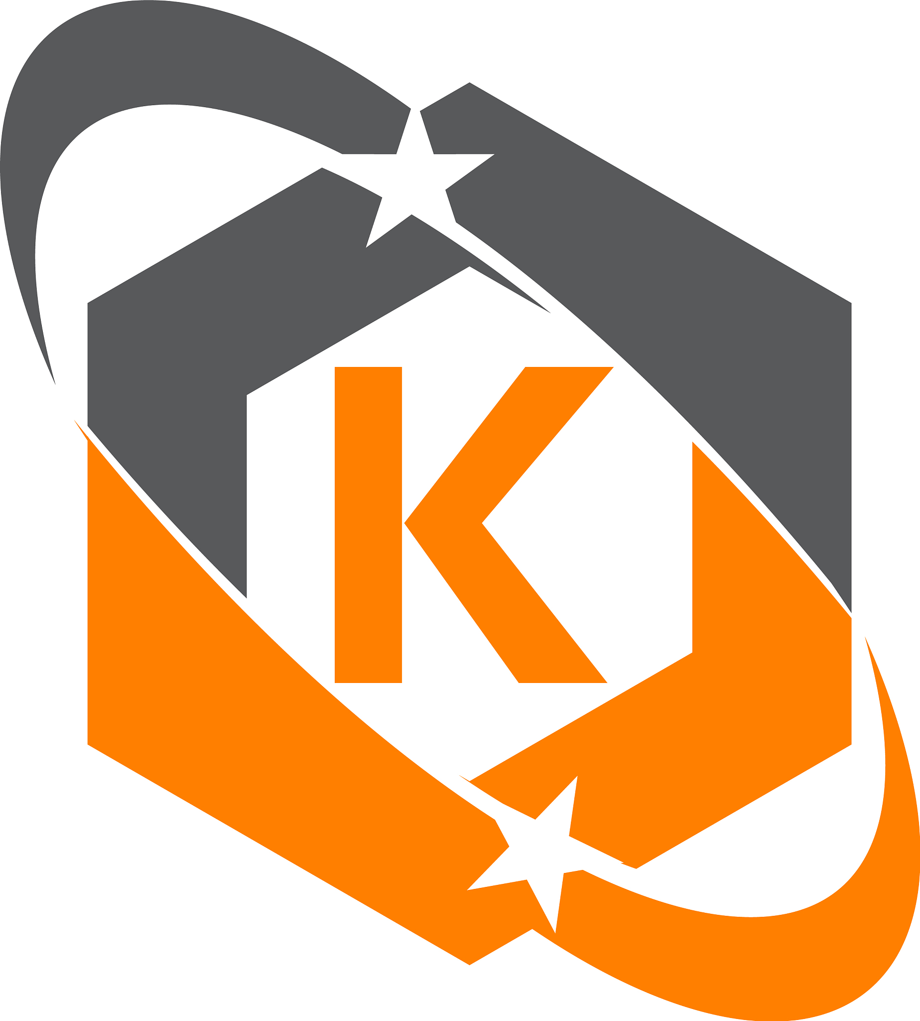 star swoosh letter k