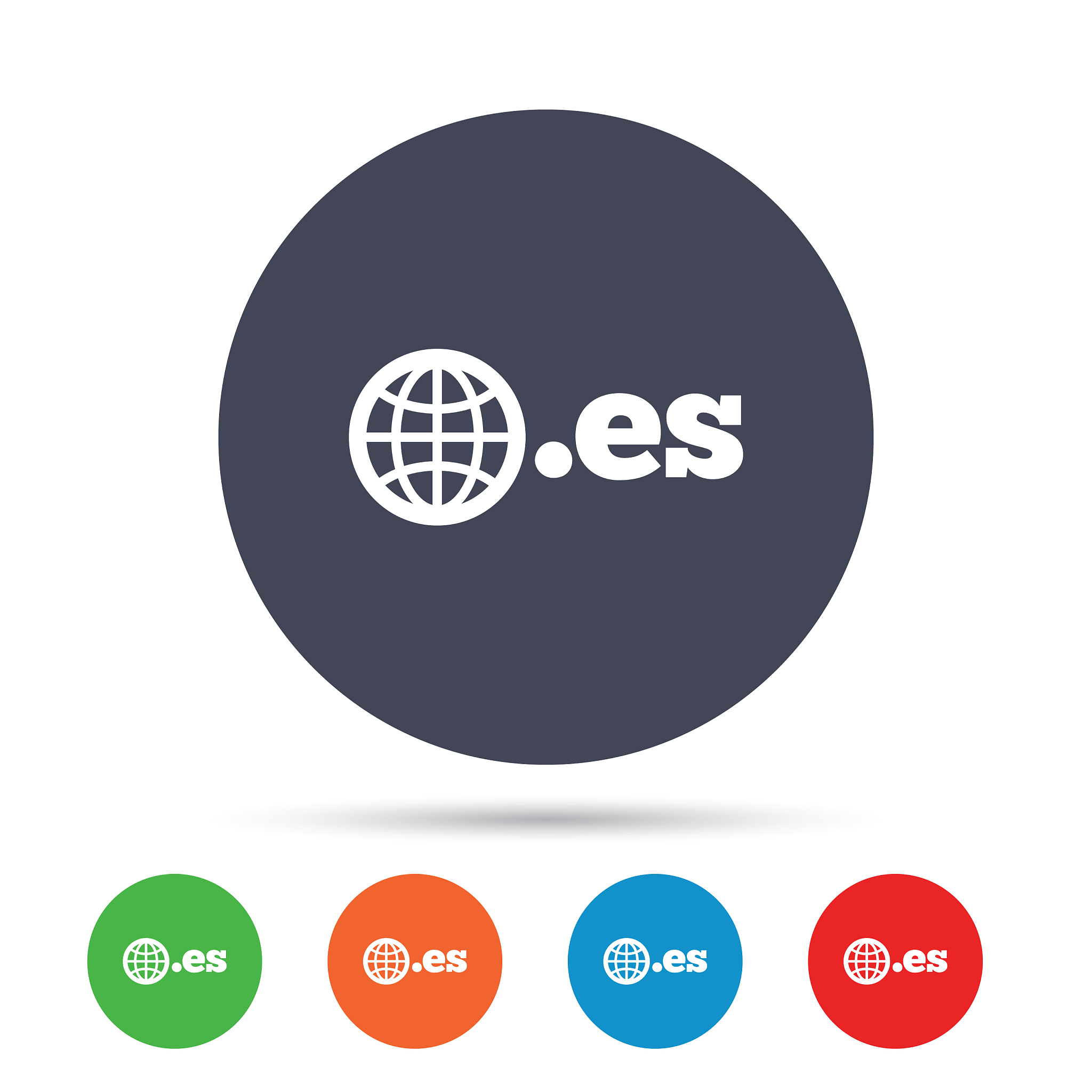 domain es sign icon top-level internet domain