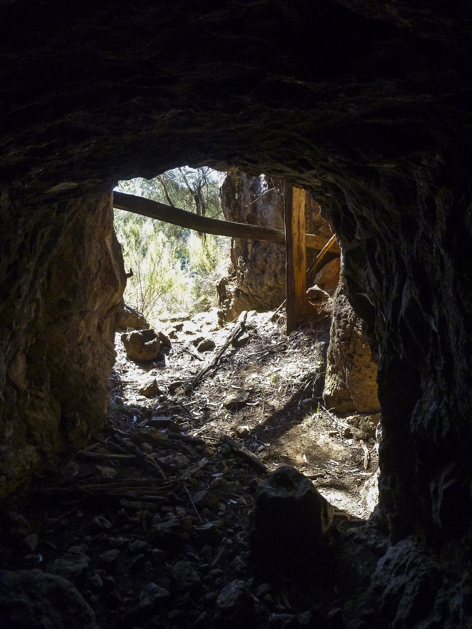 mine shaft entrance