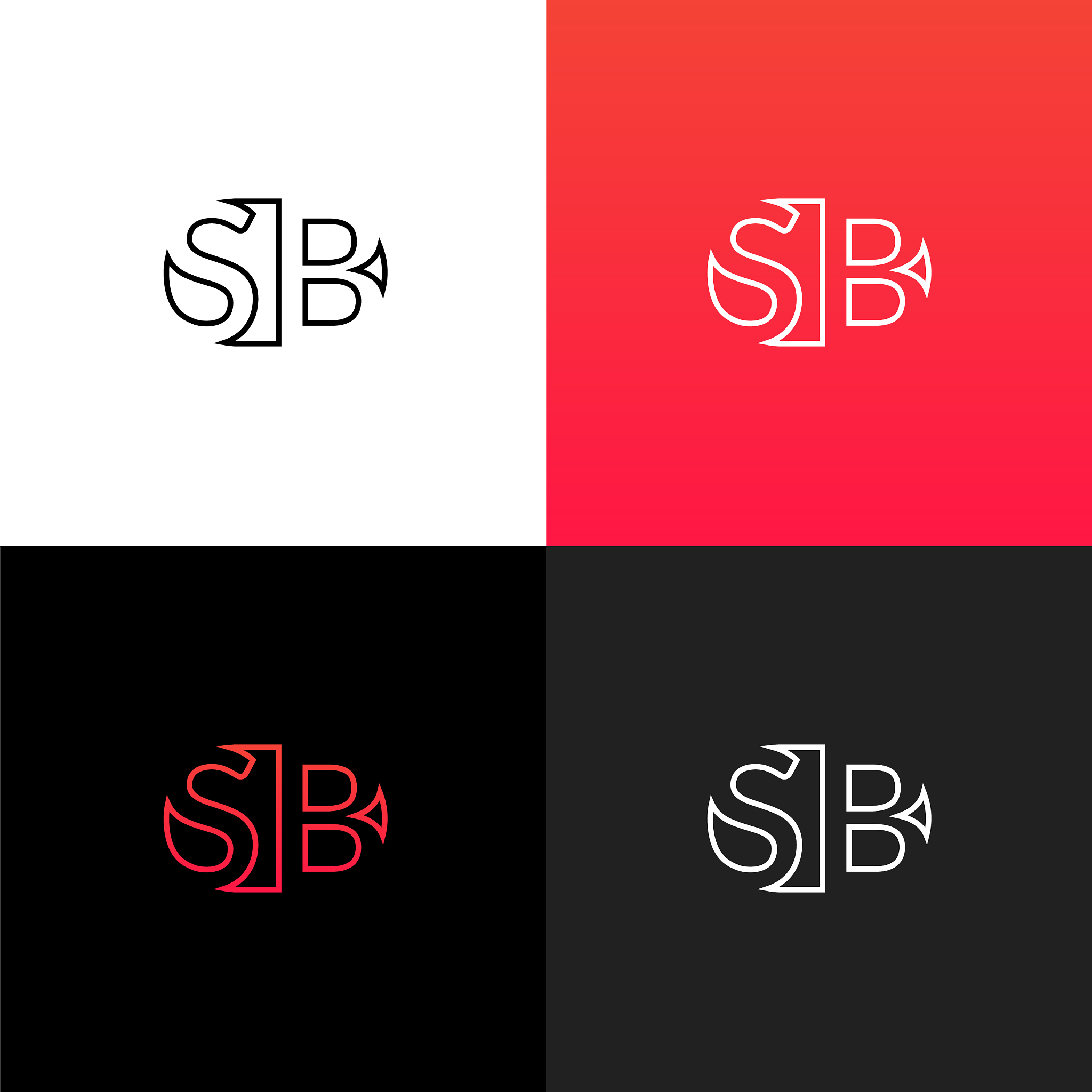 logo sb linear logo of the letter s and b