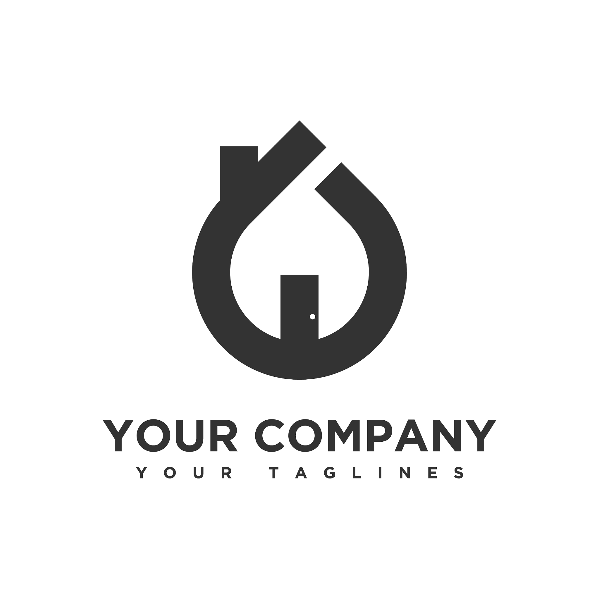 simple abstract home logo